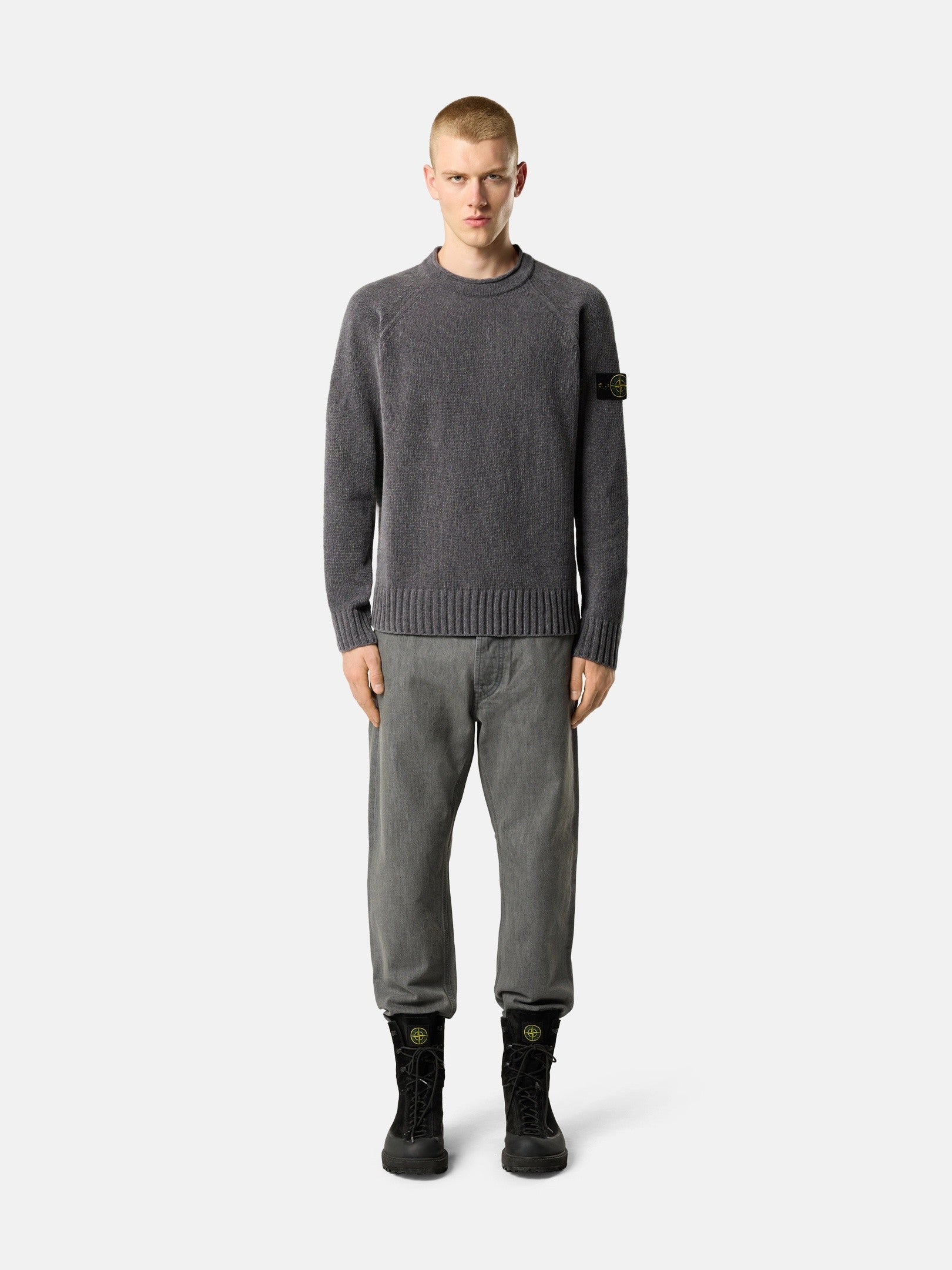Stone Island Loose-Fit Crewneck Jumper with Raglan Sleeves 5100013
