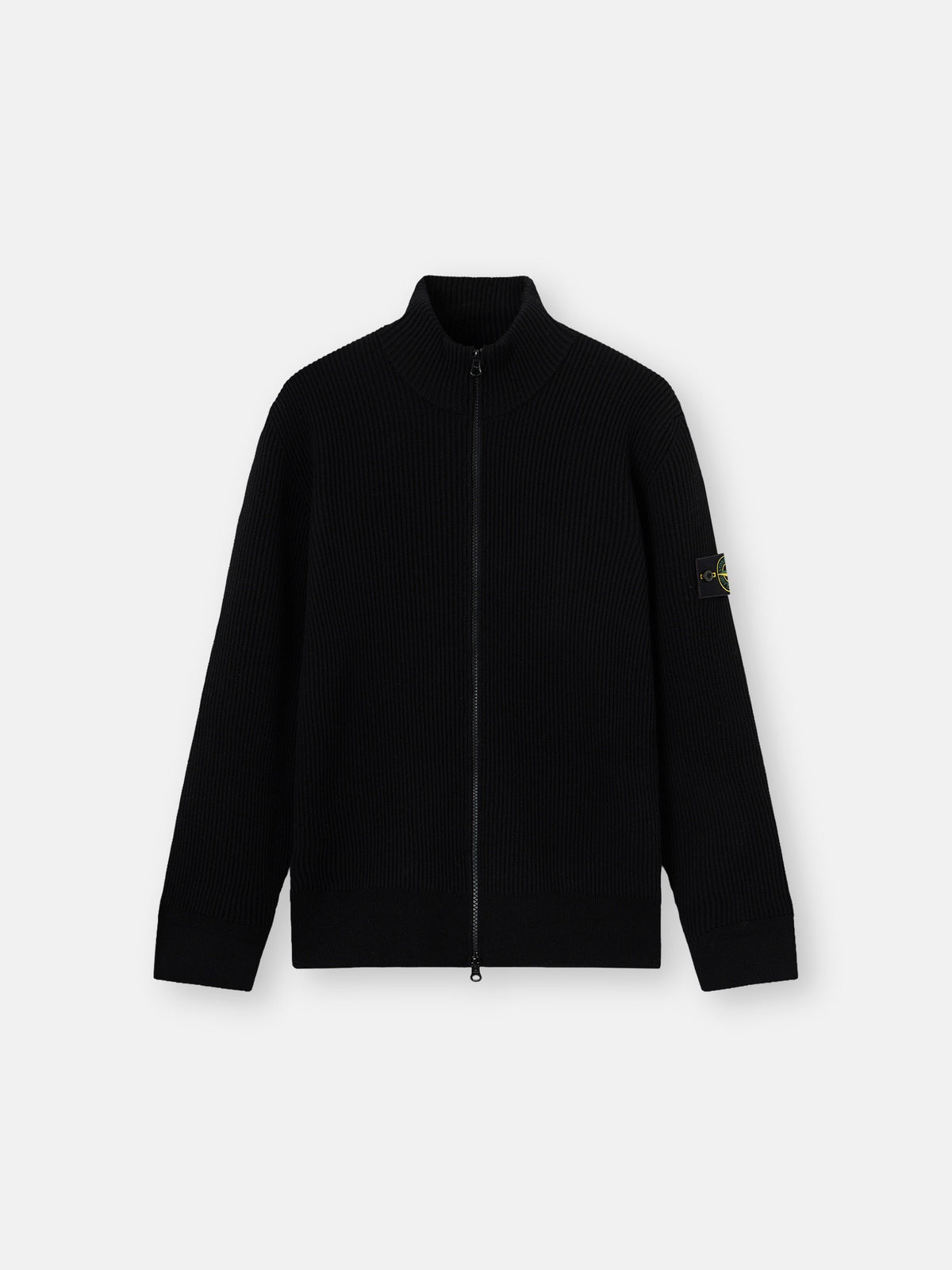 Stone Island Loose-Fit Zip-Up Jumper with Ribbed Trims 5100017