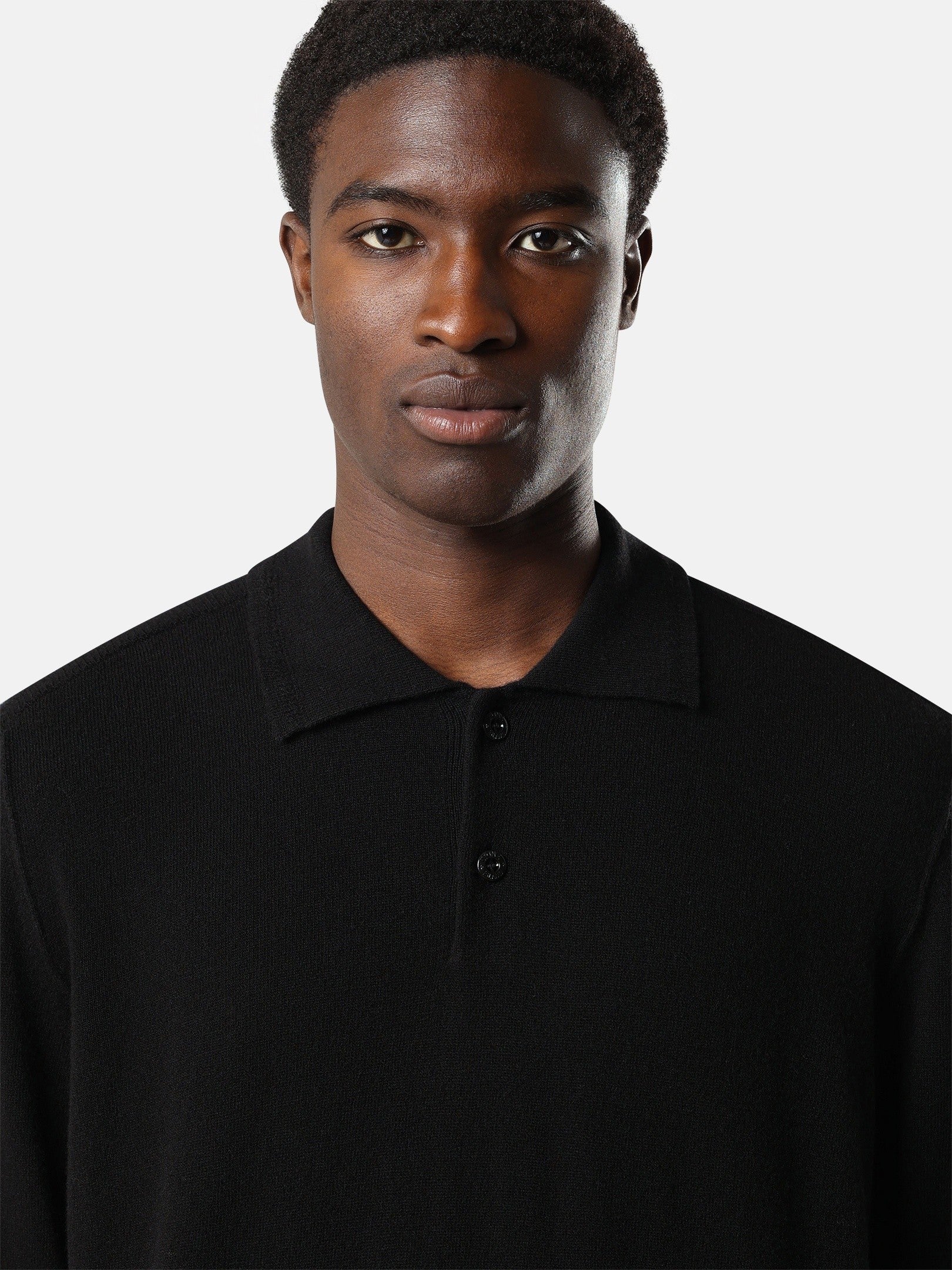 Stone Island Loose-Fit Polo Collar Jumper with Button Placket 5100018