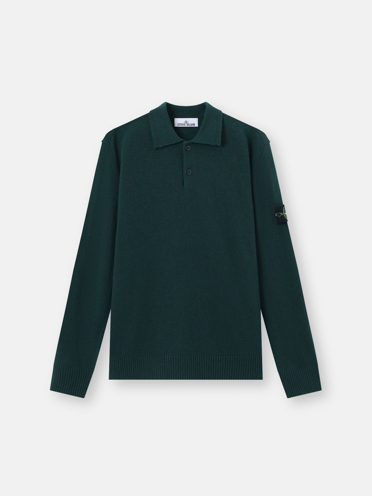 Stone Island Loose-Fit Polo Collar Jumper with Button Placket 5100018