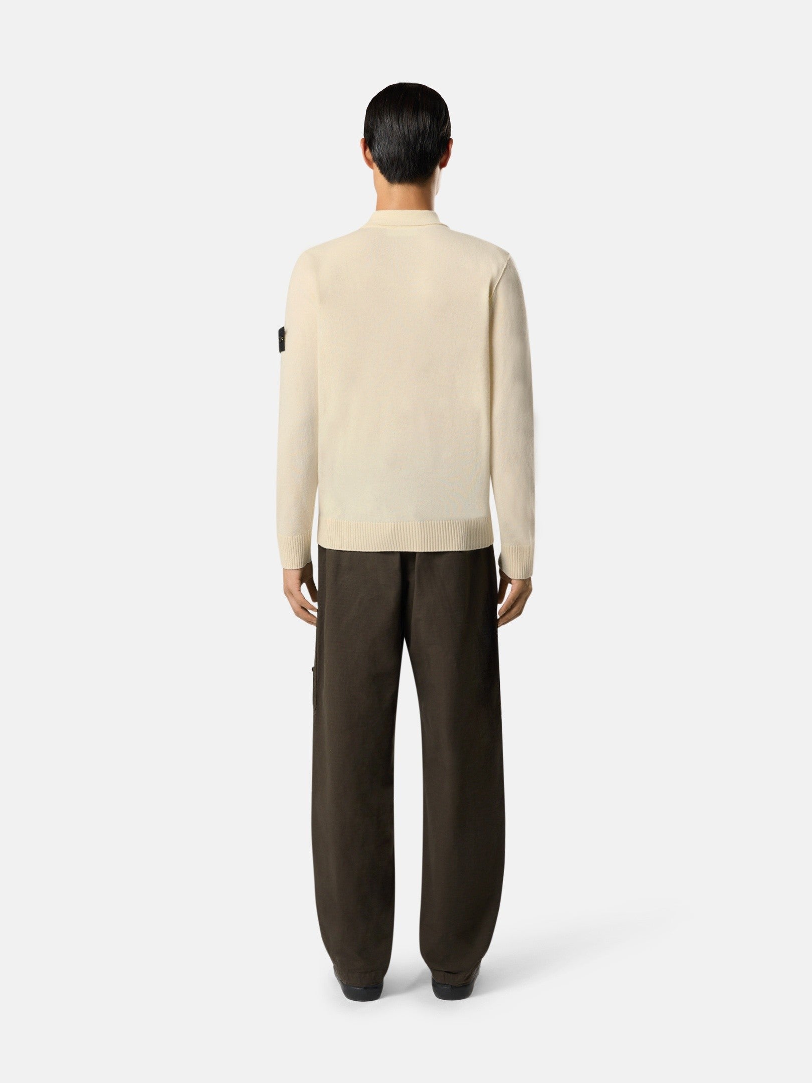 Stone Island Loose-Fit Polo Collar Jumper with Button Placket 5100018