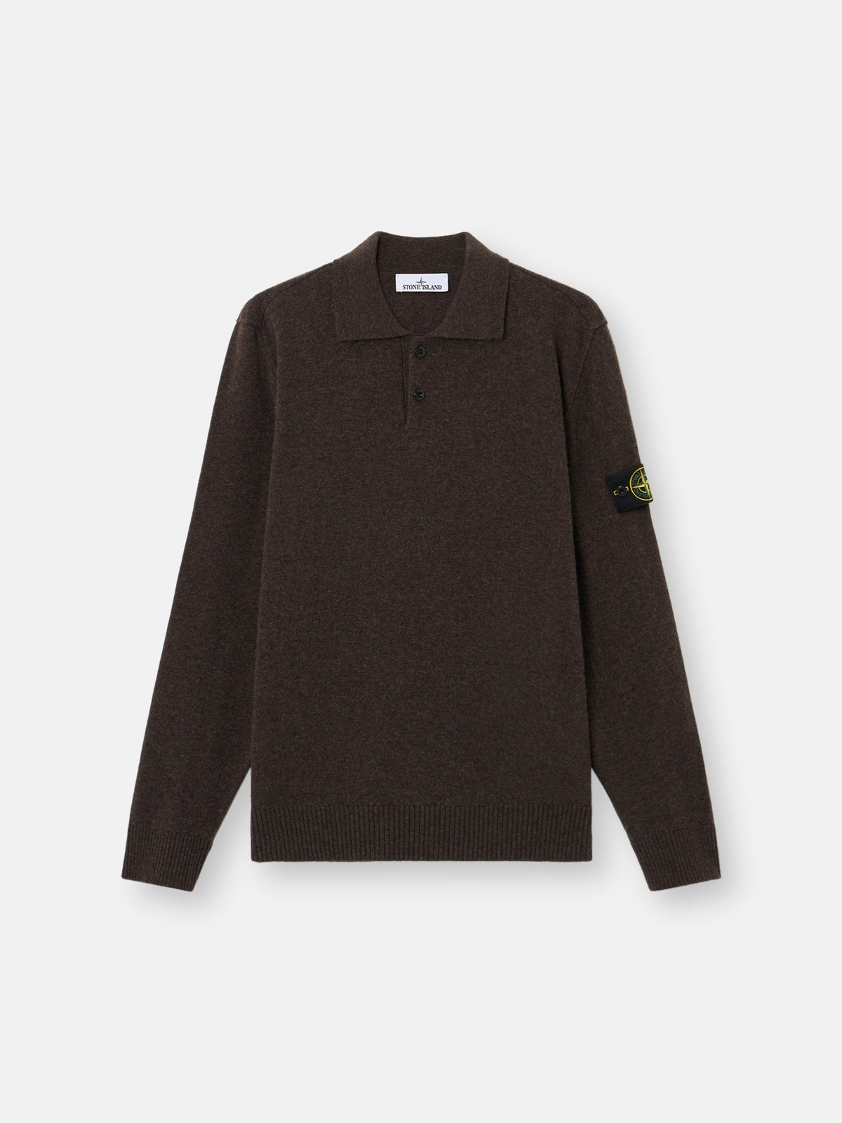 Stone Island Loose-Fit Polo Collar Jumper with Button Placket 5100018