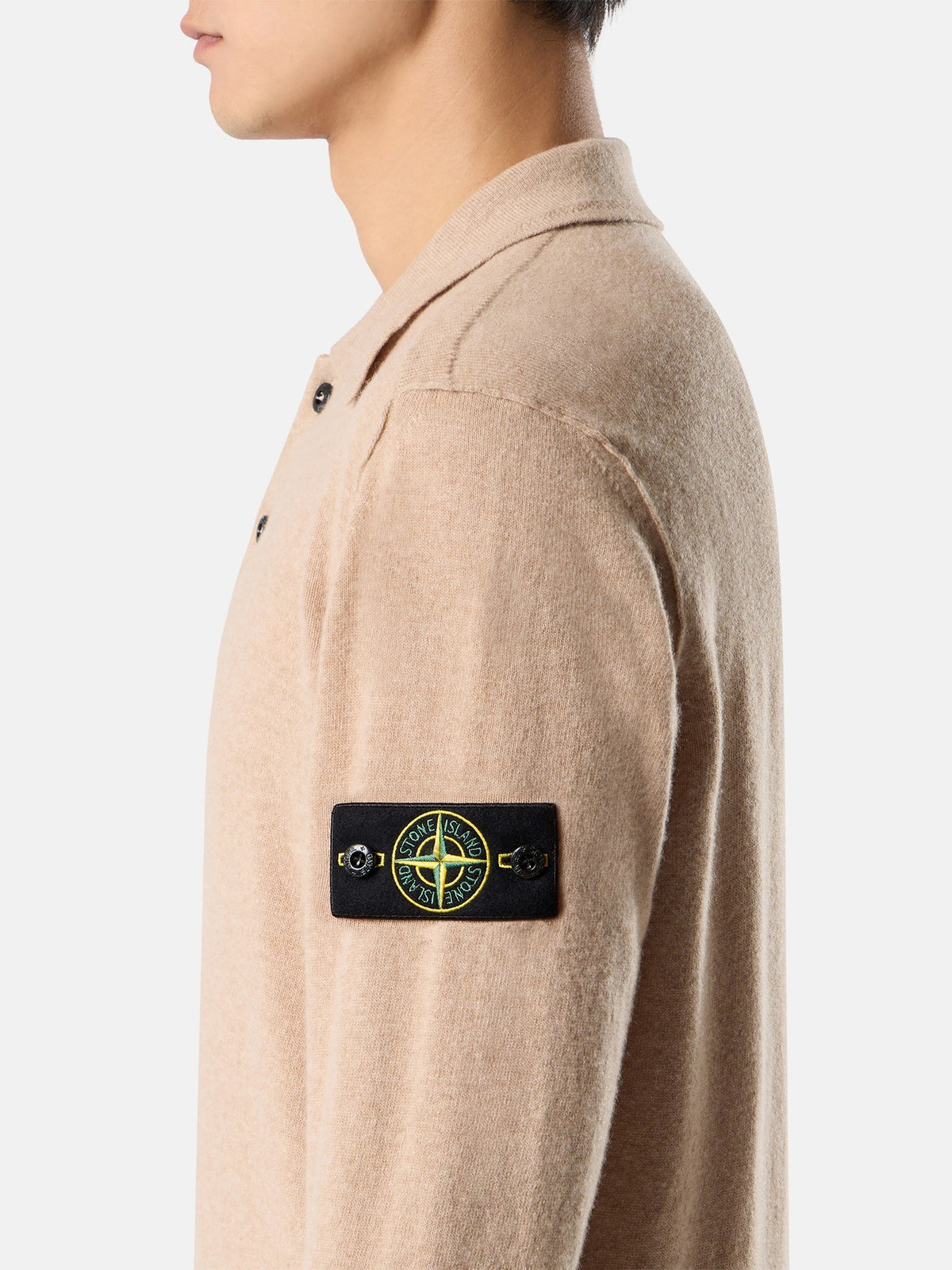 Stone Island Loose-Fit Polo Collar Jumper with Button Placket 5100018