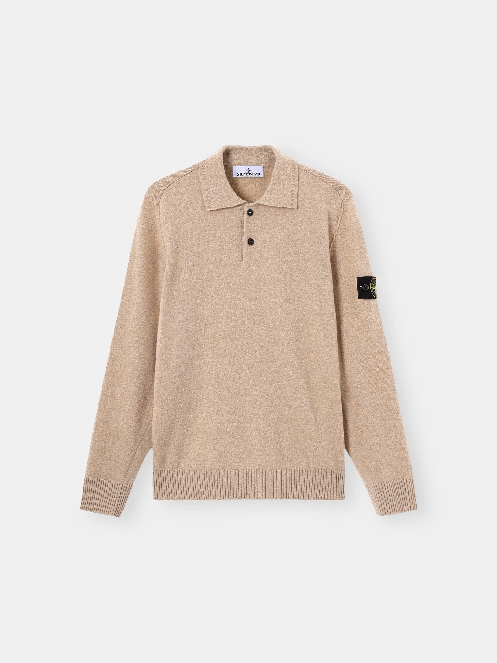 Stone Island Loose-Fit Polo Collar Jumper with Button Placket 5100018