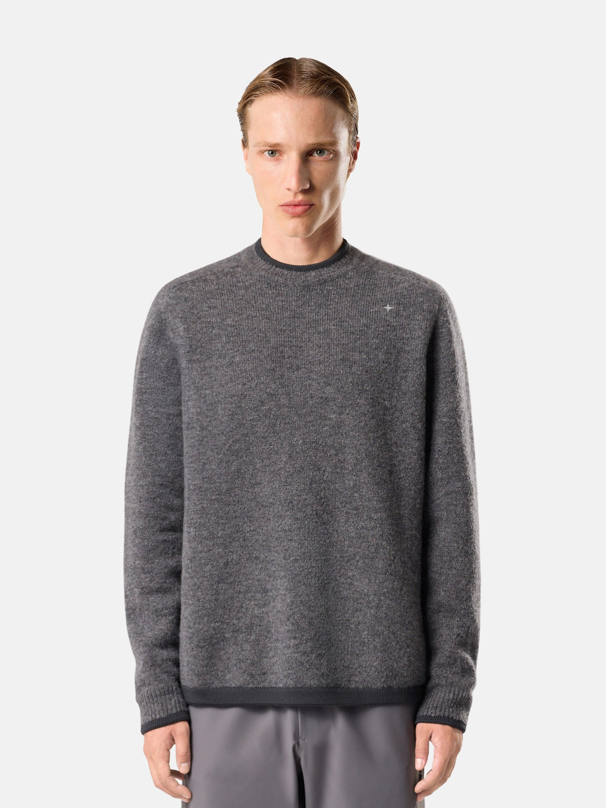 Stone Island Loose-Fit Crewneck Jumper with Contrast Trims 5100028