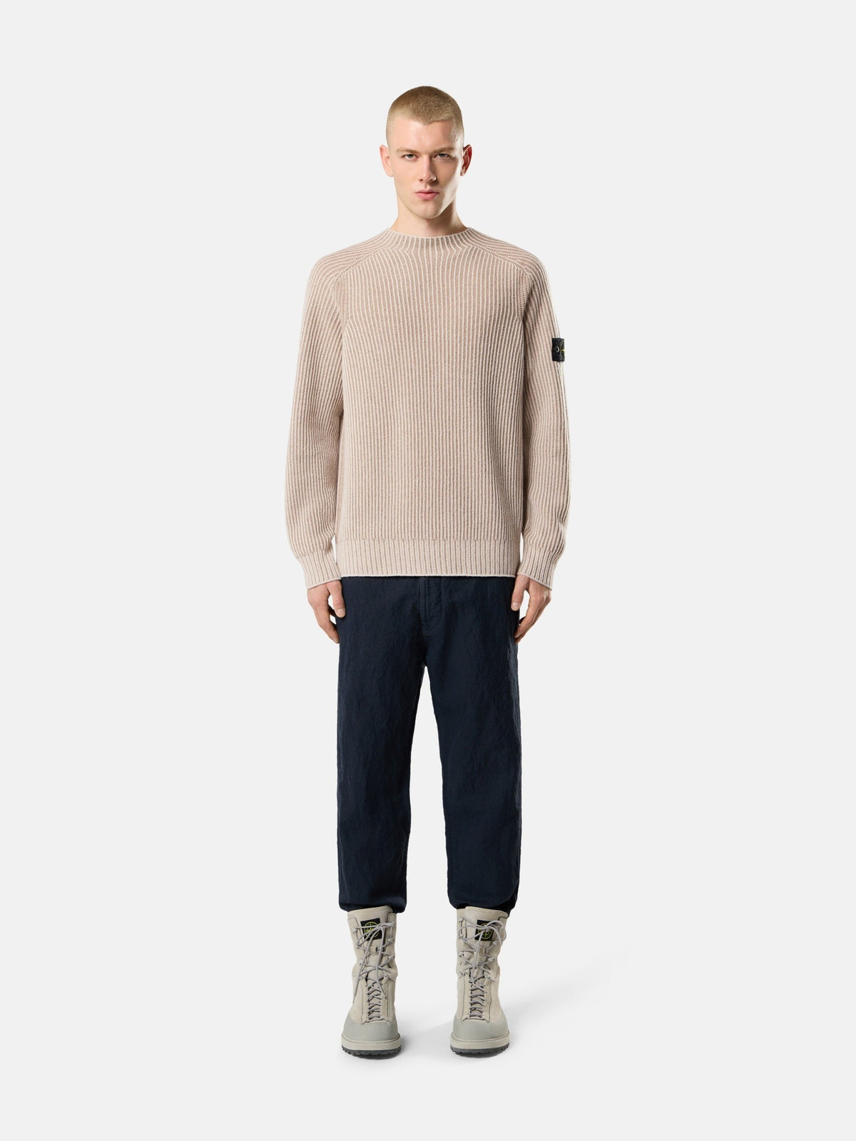 Stone Island Loose-Fit Reversible Crewneck Jumper With Raglan Sleeves 5100043