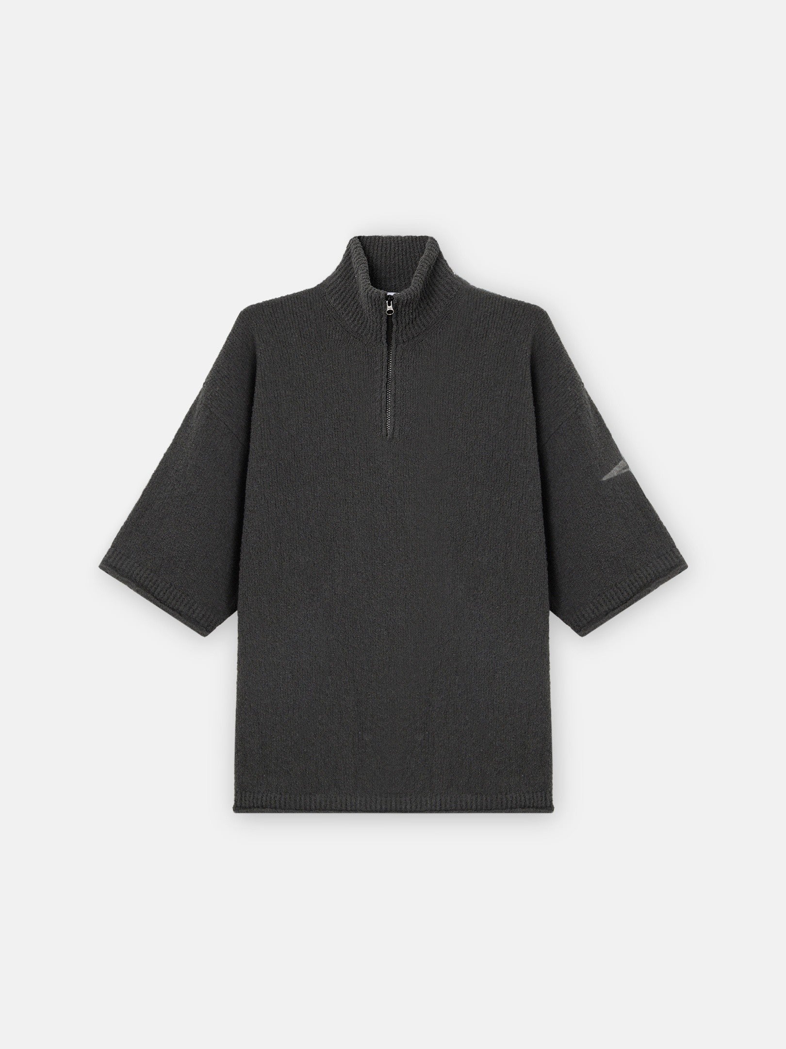 Stone Island Loose-Fit Short-Sleeve Half-Zip Jumper with Needle-Punched Star 5100048