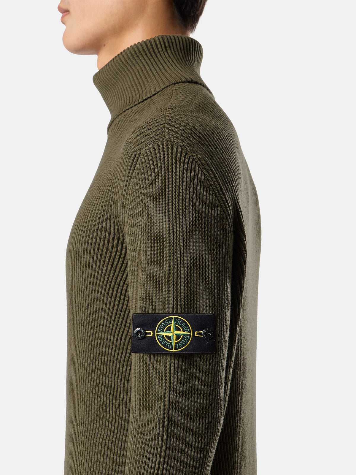 Stone Island Turtleneck Jumper with Finely Ribbed Trims 5100052
