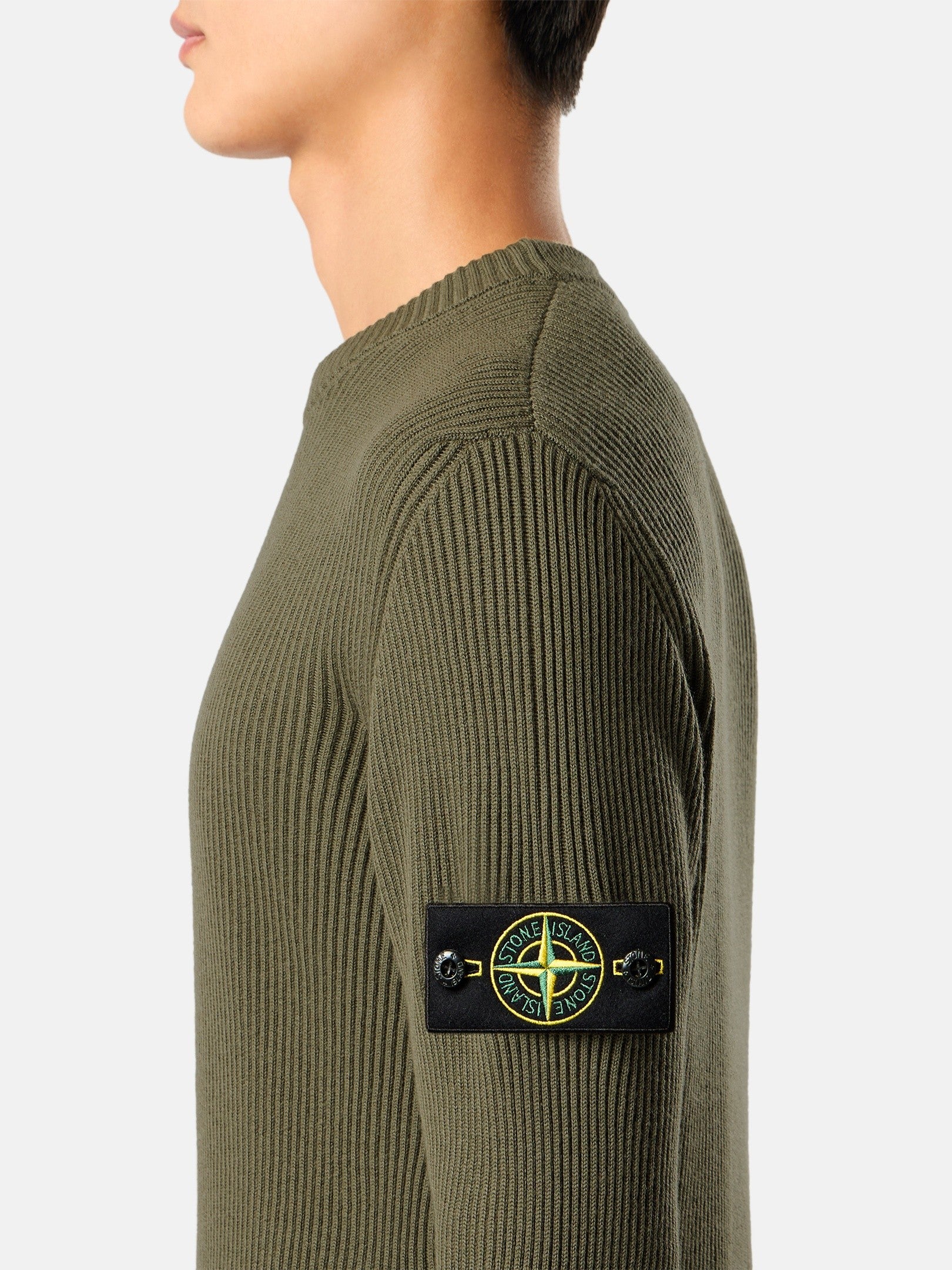 Stone Island Crewneck Jumper with Ribbed Trims 5100053