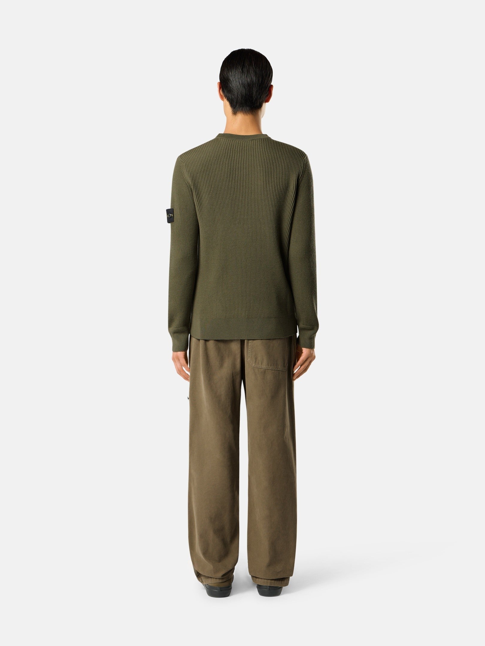Stone Island Crewneck Jumper with Ribbed Trims 5100053