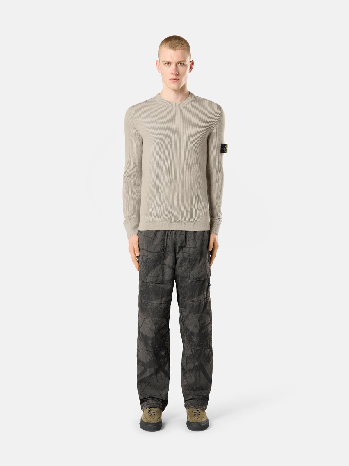 Stone Island Crewneck Jumper with Ribbed Trims 5100053