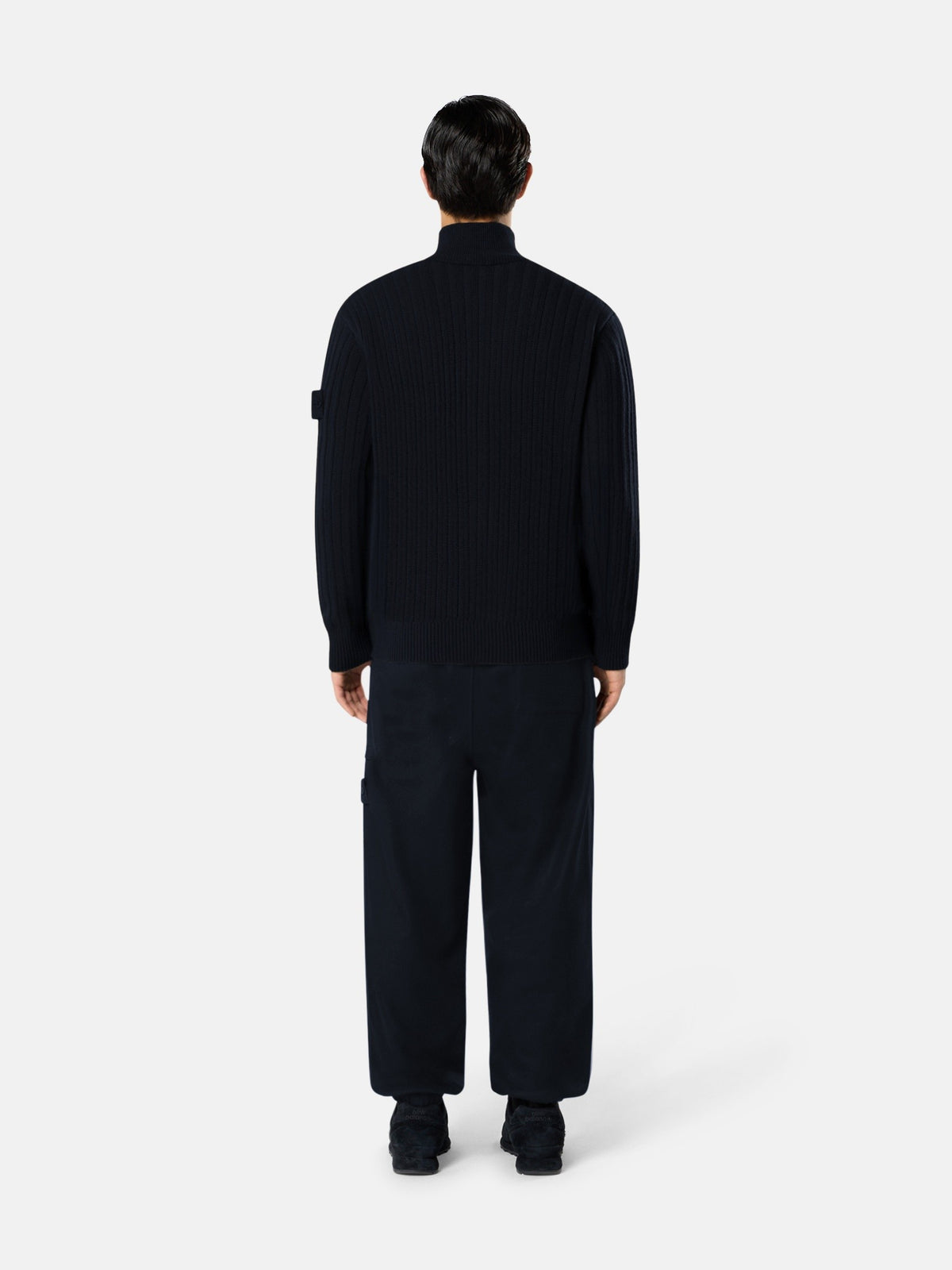 Stone Island Loose-Fit Zip-Up Stand Collar Jumper 5100054