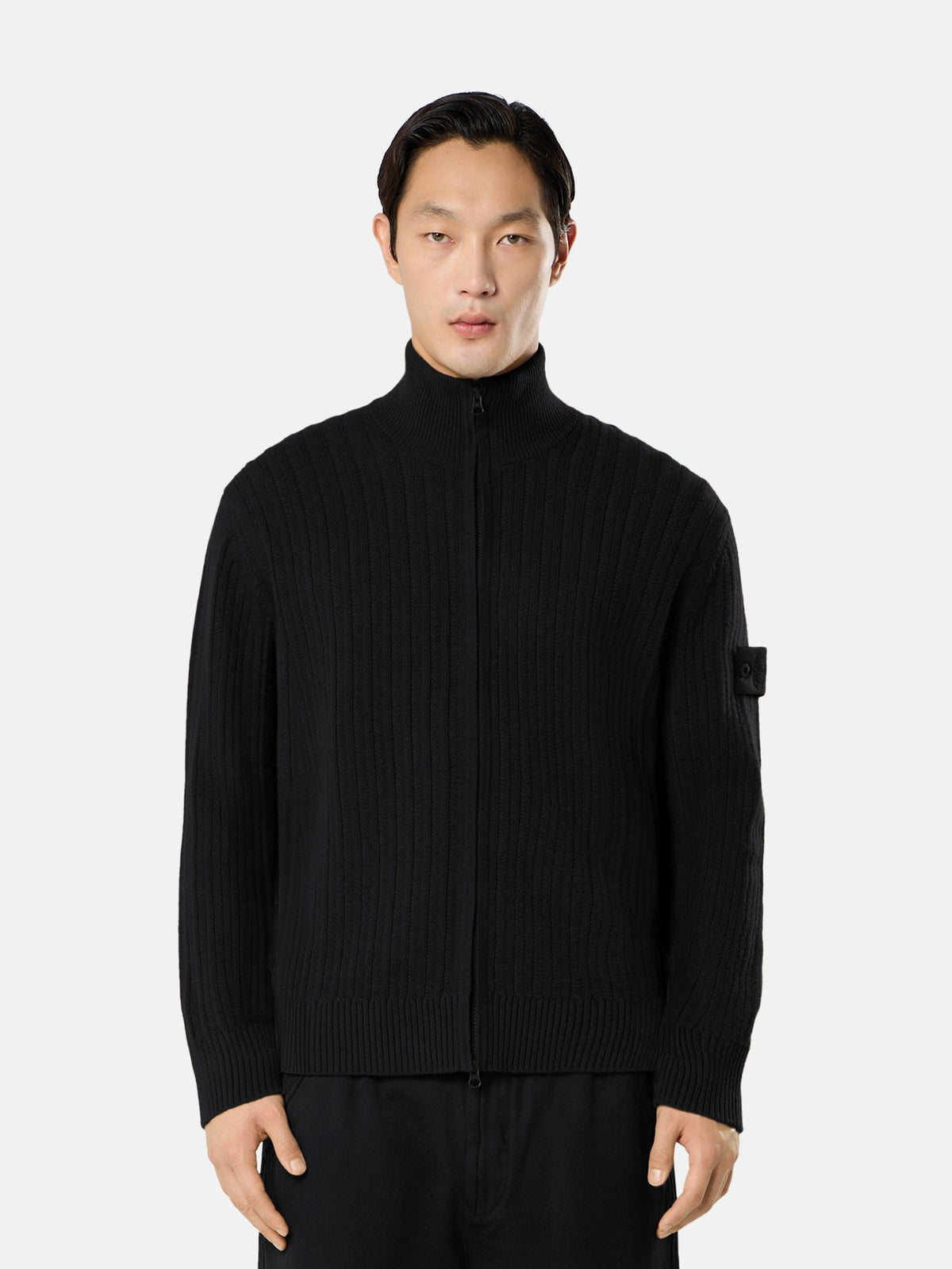 Stone Island Loose-Fit Zip-Up Stand Collar Jumper 5100054