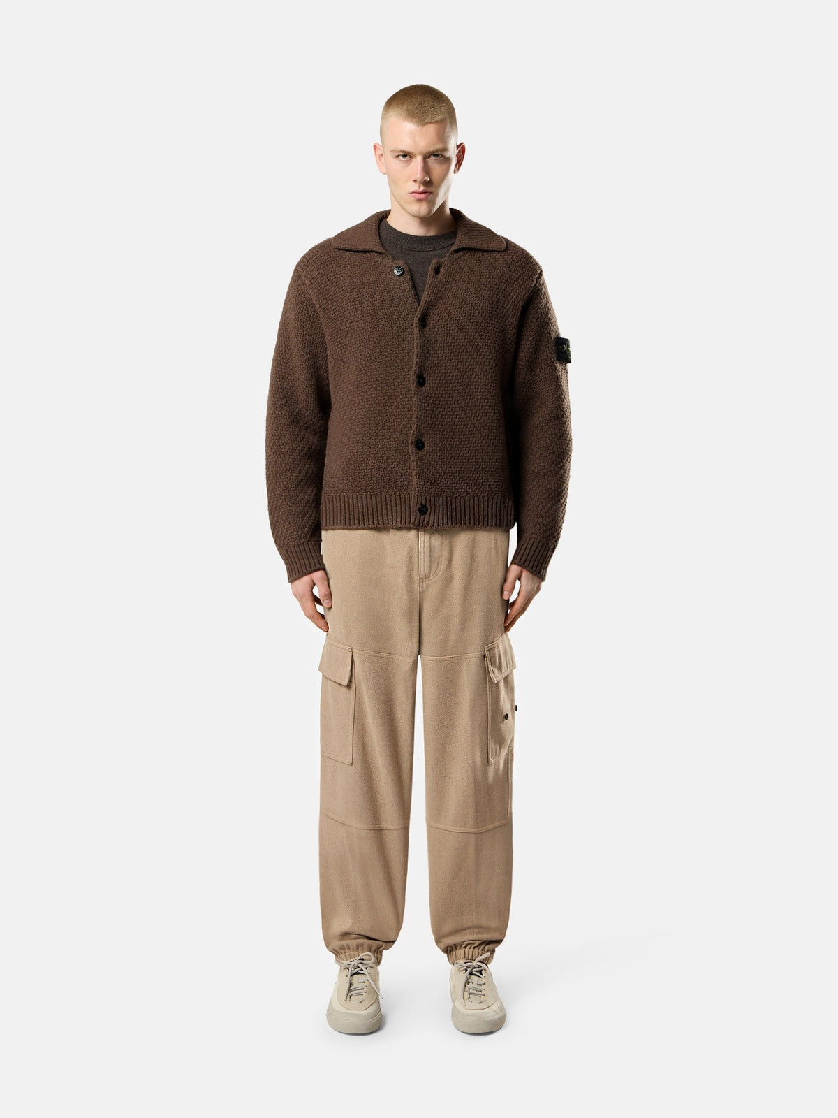 Stone Island Loose-Fit Collared Jumper With Back Raglan Sleeves 5100056