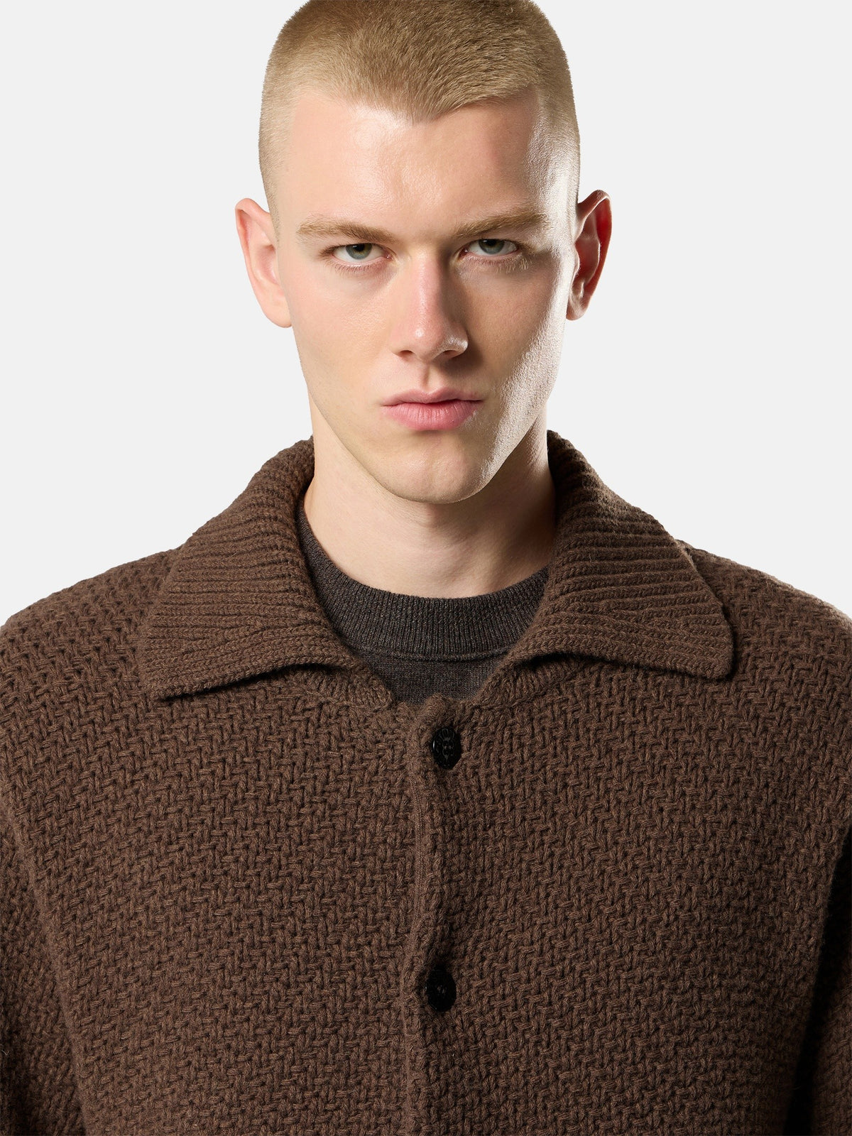 Stone Island Loose-Fit Collared Jumper With Back Raglan Sleeves 5100056
