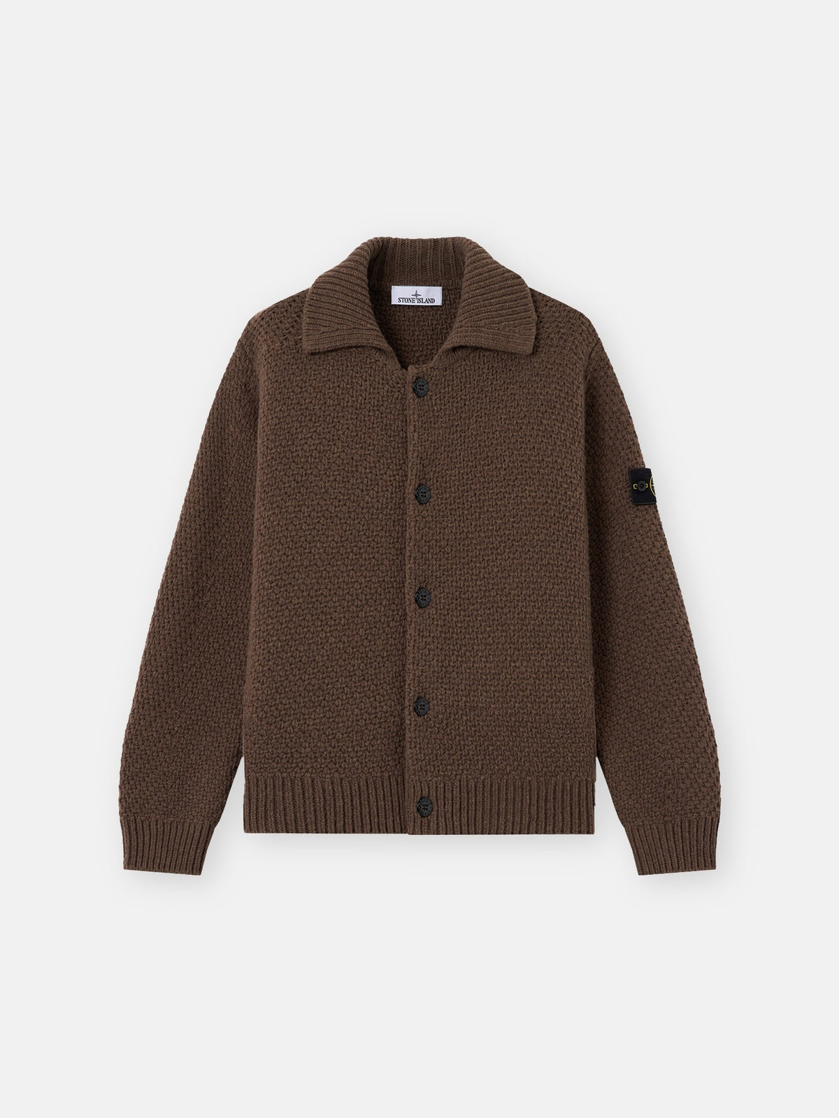 Stone Island Loose-Fit Collared Jumper With Back Raglan Sleeves 5100056