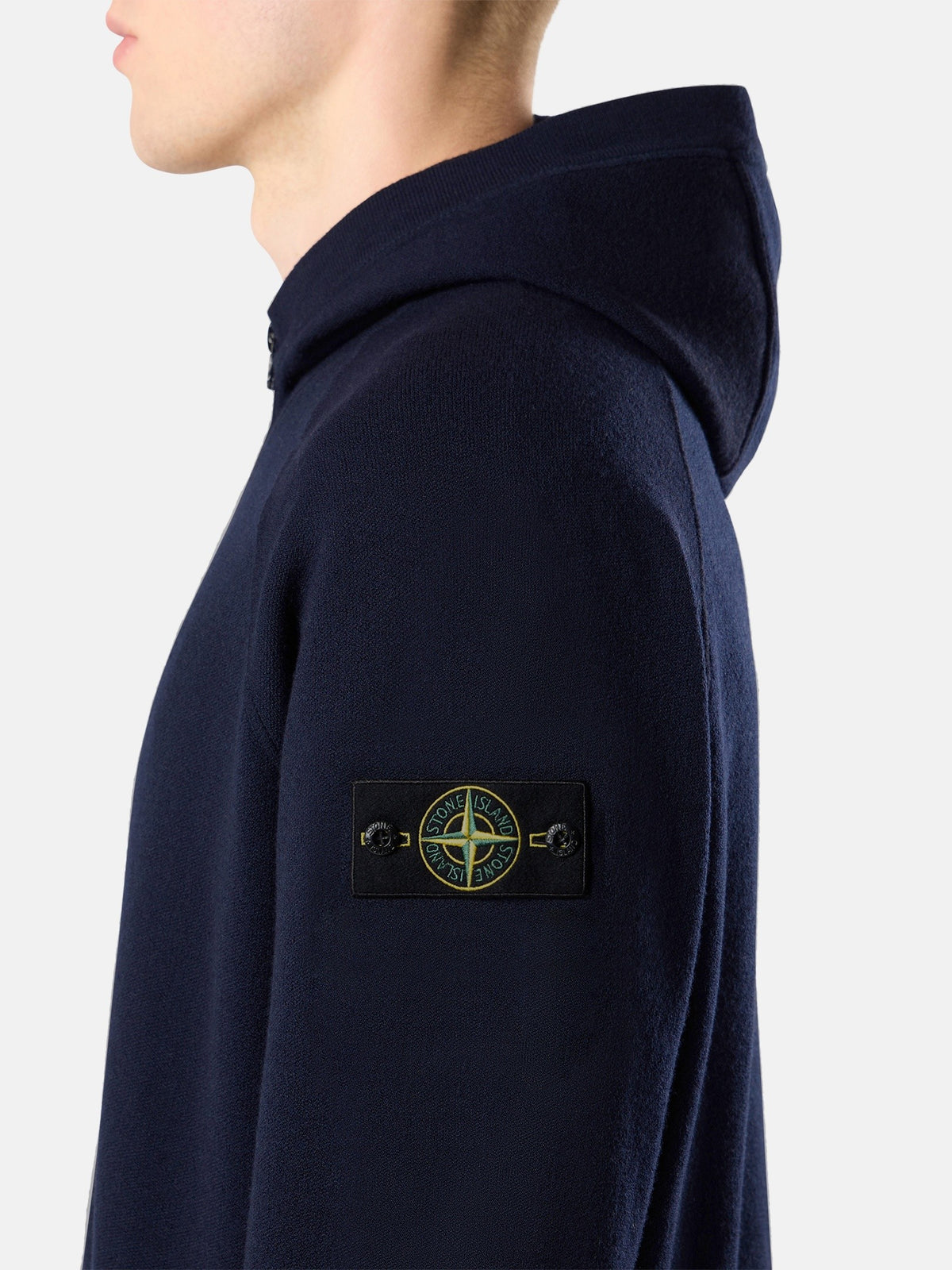 Stone Island Loose-Fit Hooded Zip-Up Jumper with Raglan Sleeves 5100062