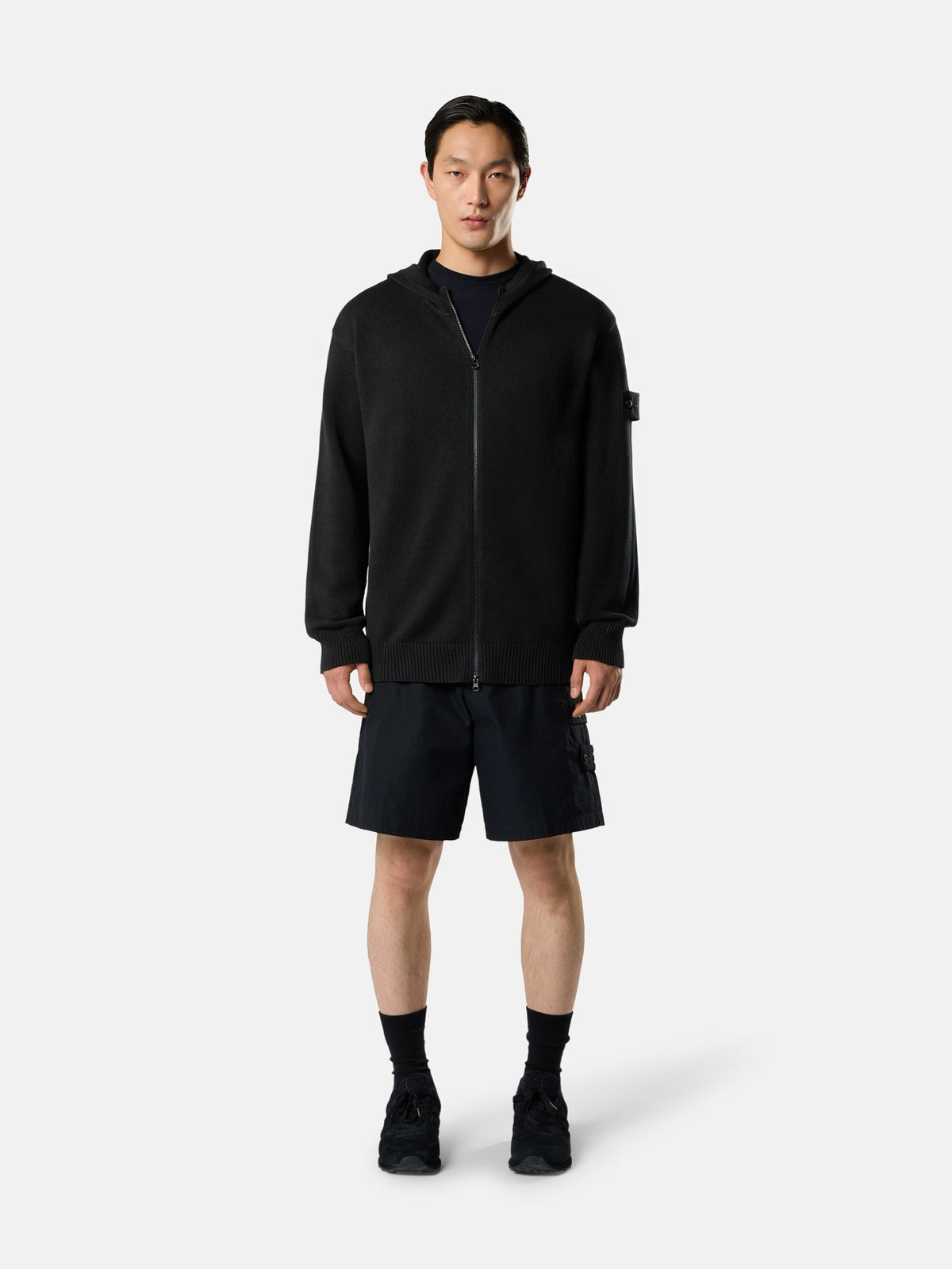 Stone Island Regular-Fit Hooded Zip-Up Jumper with Ribbed Trims 5100064