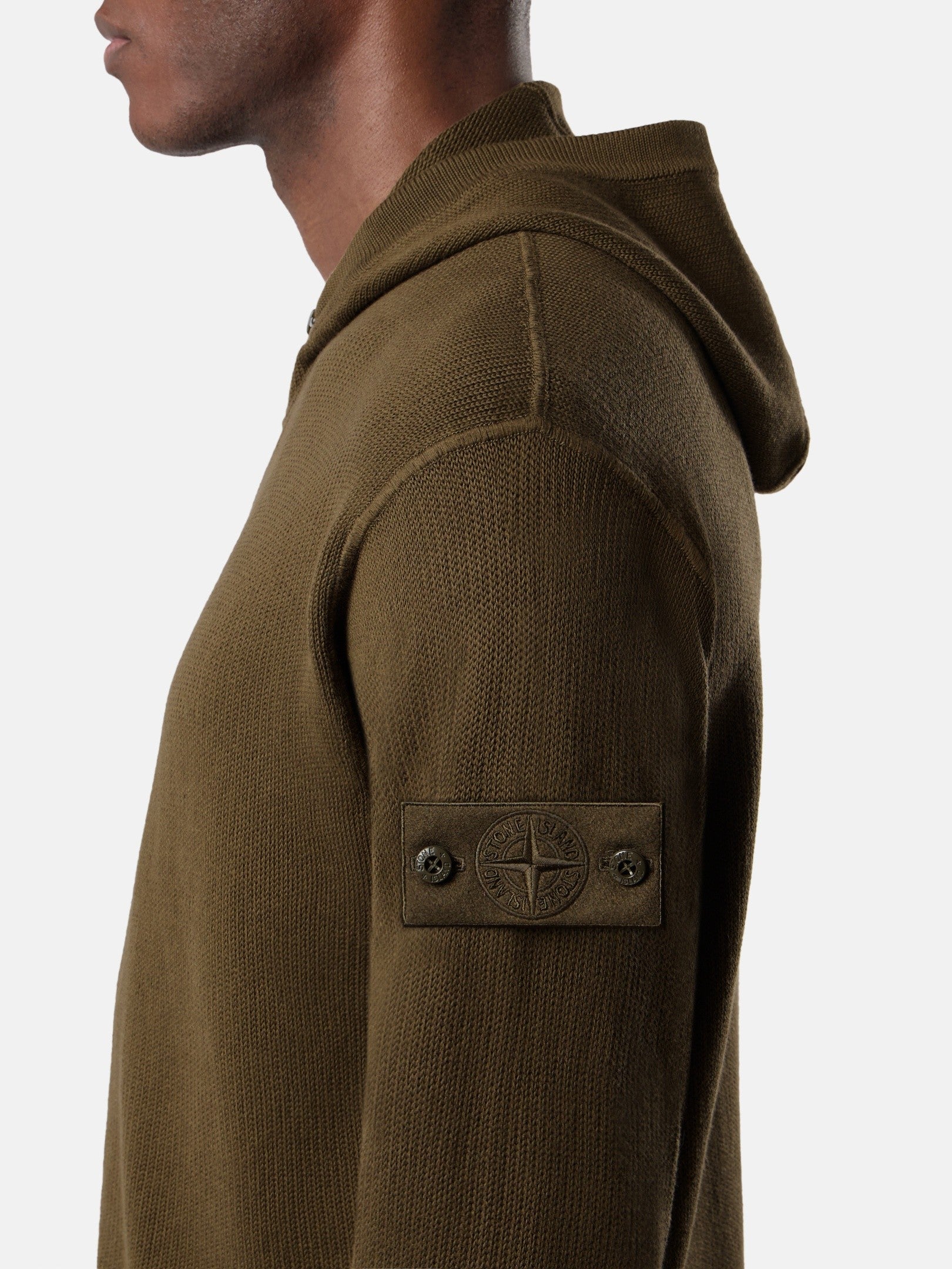 Stone Island Regular-Fit Hooded Zip-Up Jumper with Ribbed Trims 5100064