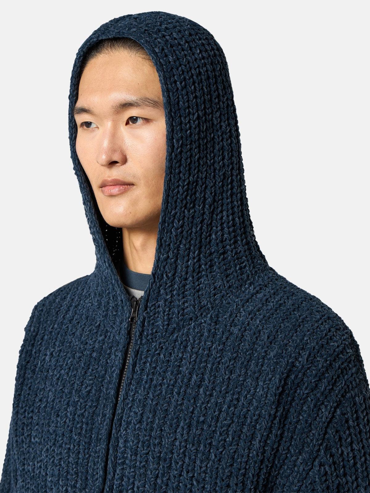 Stone Island Loose-Fit Hooded Zip-Up Jumper with Pockets 5100065