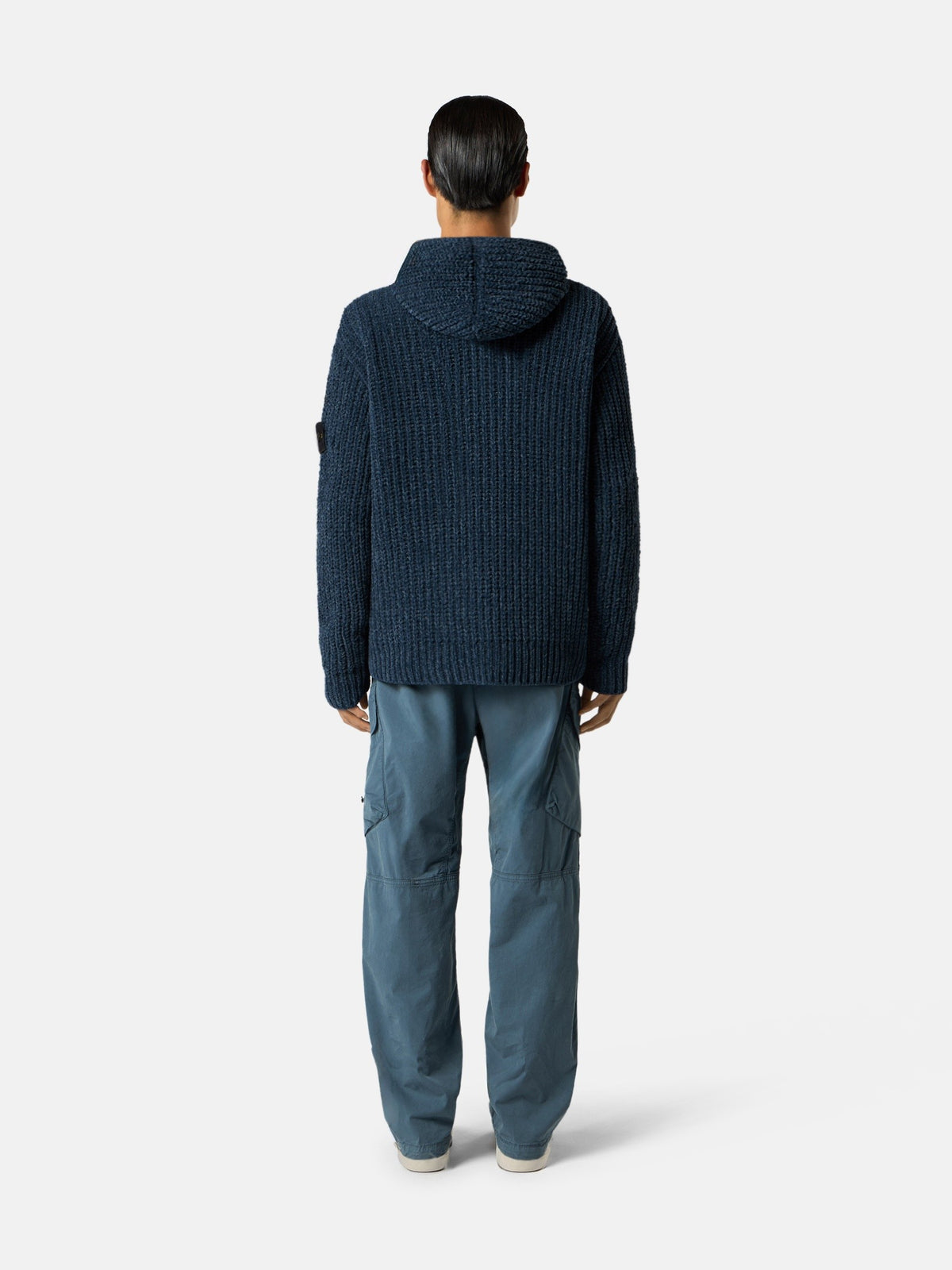 Stone Island Loose-Fit Hooded Zip-Up Jumper with Pockets 5100065