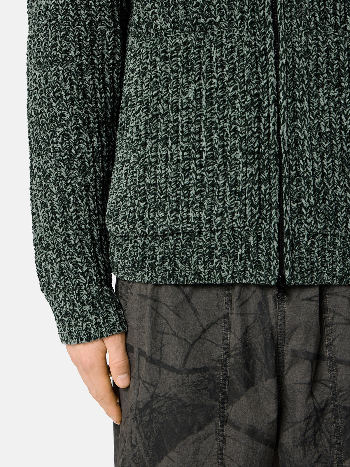 Stone Island Loose-Fit Hooded Zip-Up Jumper with Pockets 5100065