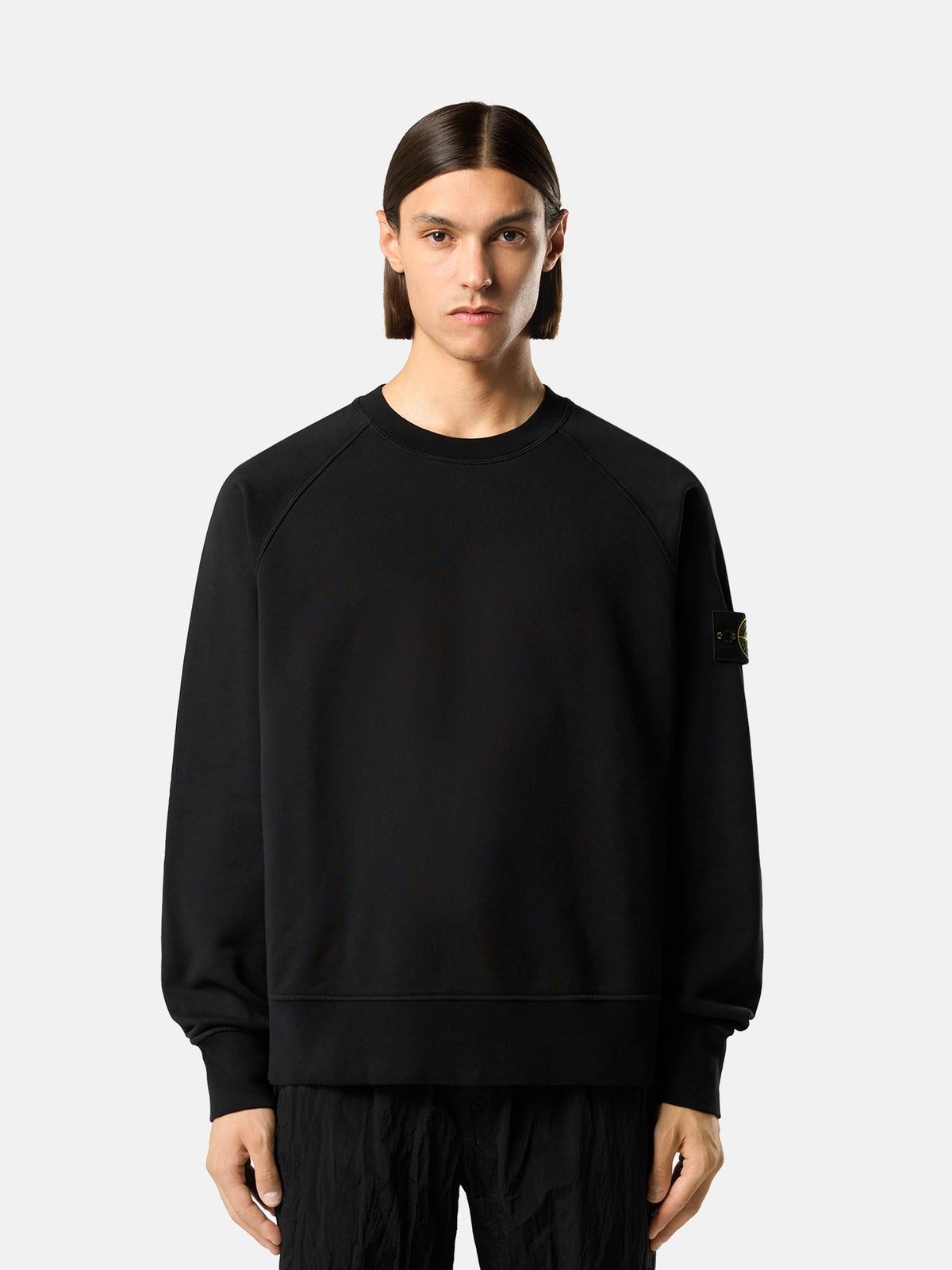 Stone Island Oversized-Fit Crewneck Sweatshirt with Raglan Sleeves 6100008
