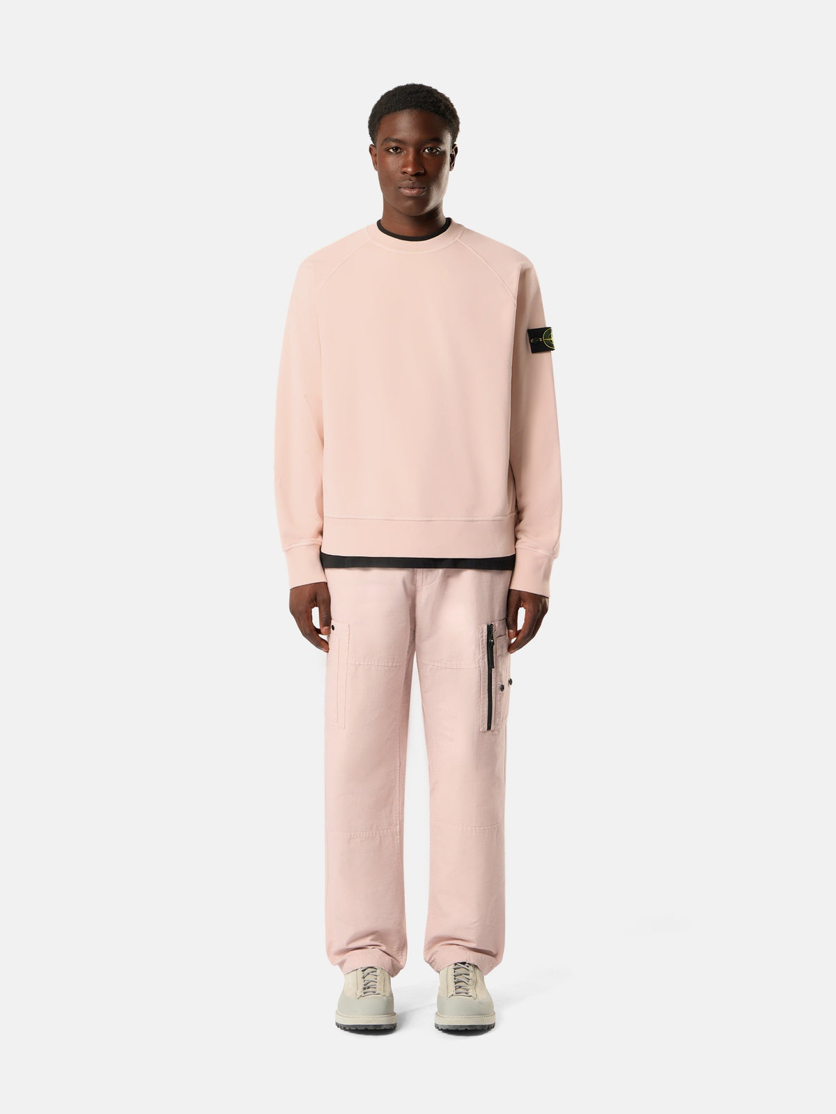 Stone Island Oversized-Fit Crewneck Sweatshirt with Raglan Sleeves 6100008