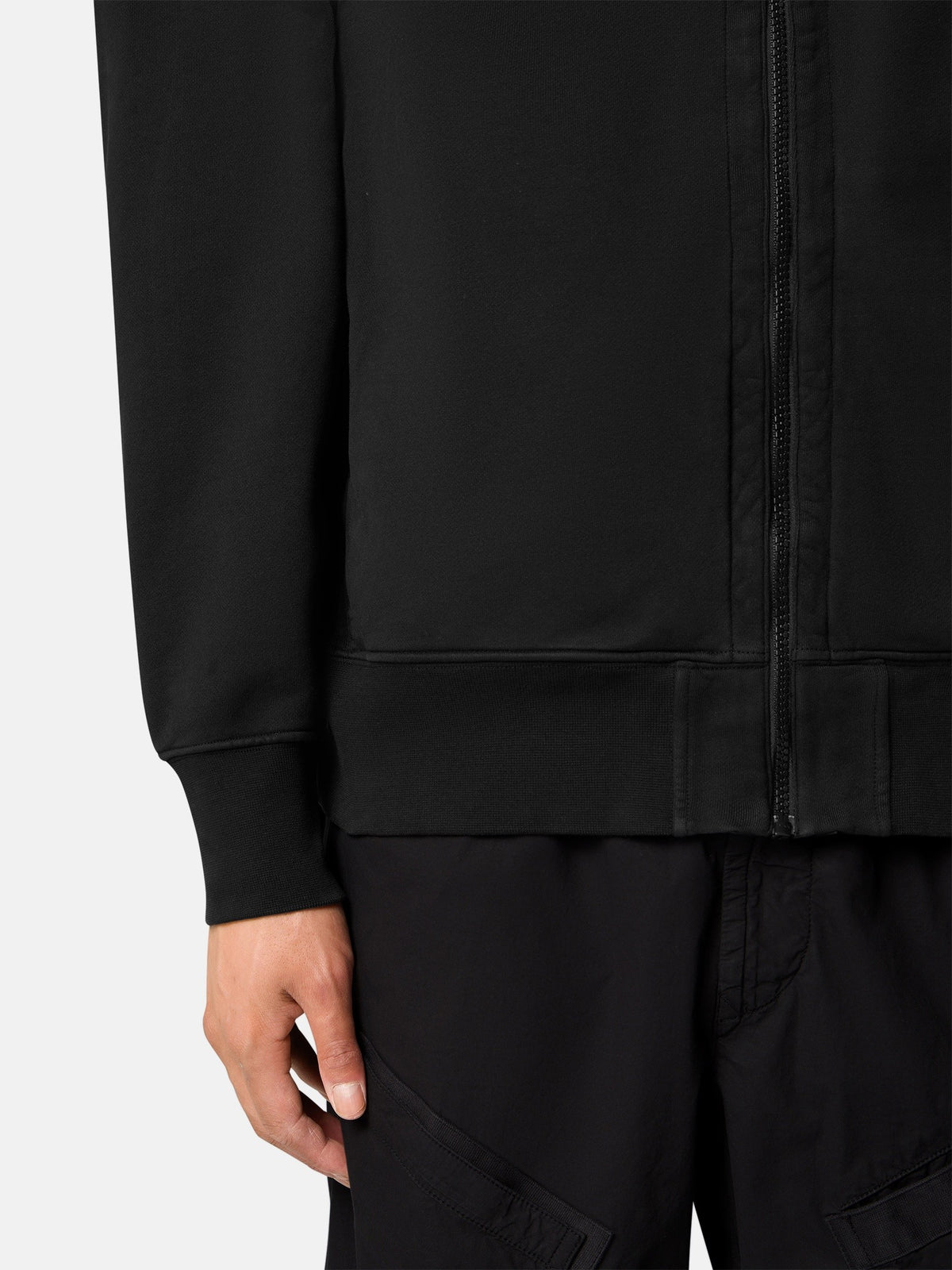 Stone Island Oversized-Fit Zip-Up Hooded Sweatshirt with Pockets 6100009