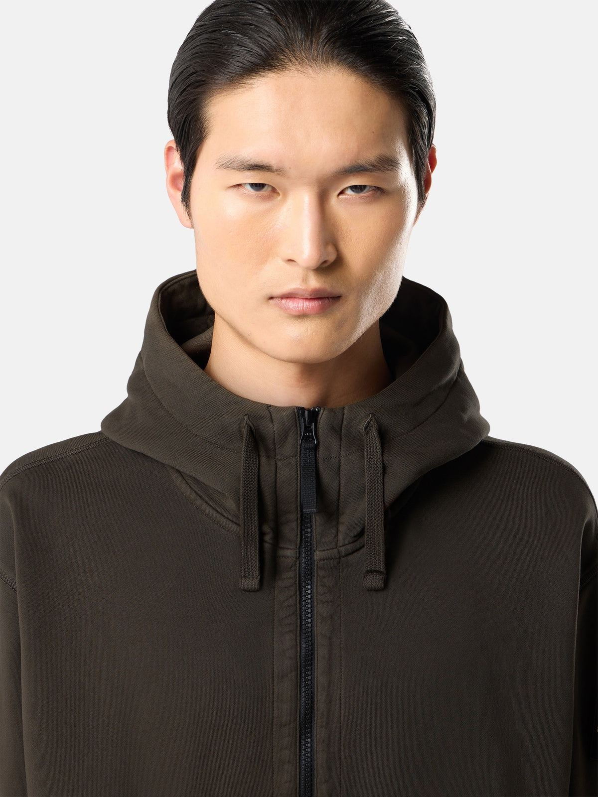 Stone Island Oversized-Fit Zip-Up Hooded Sweatshirt with Pockets 6100009