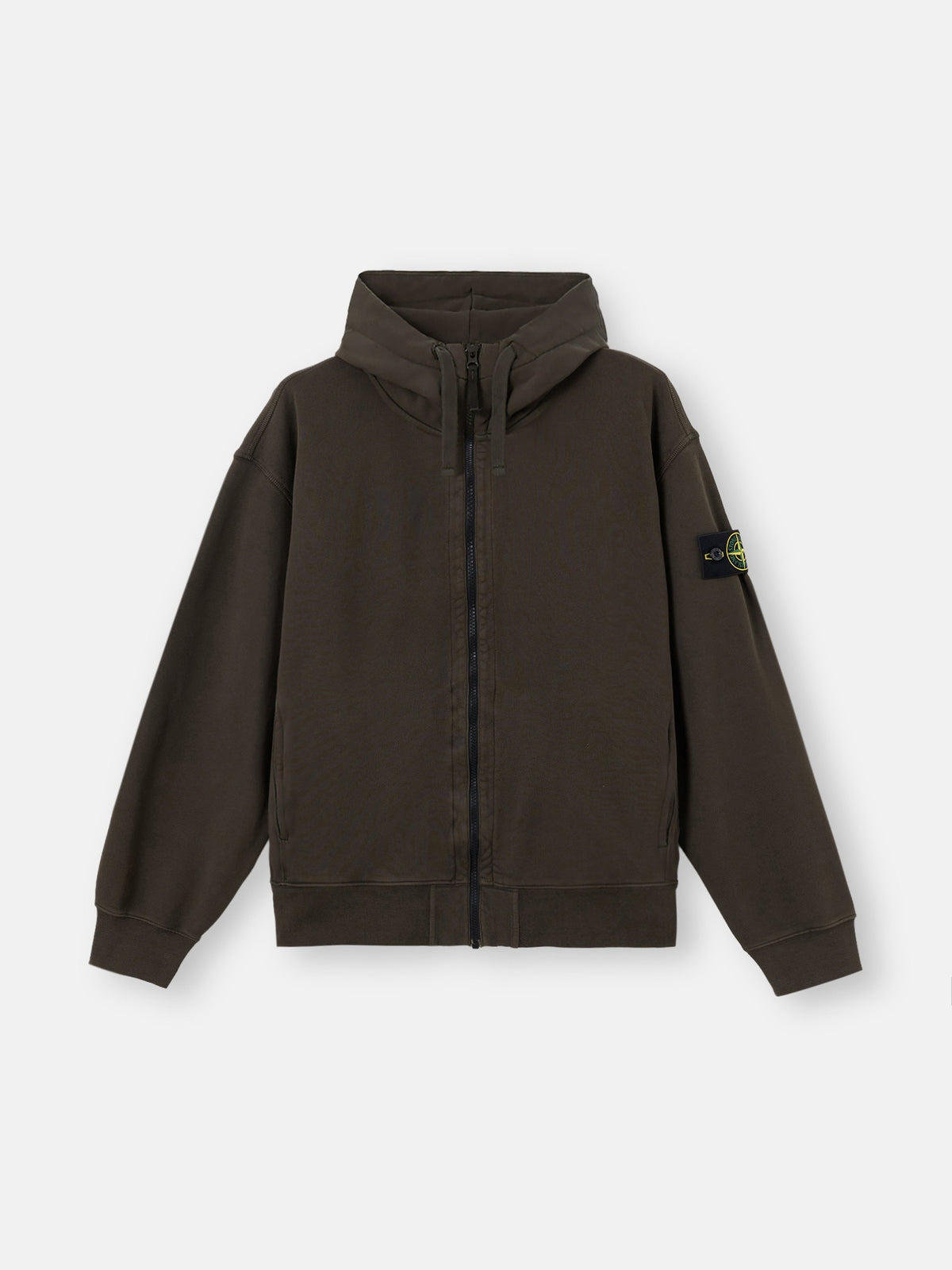 Stone Island Oversized-Fit Zip-Up Hooded Sweatshirt with Pockets 6100009