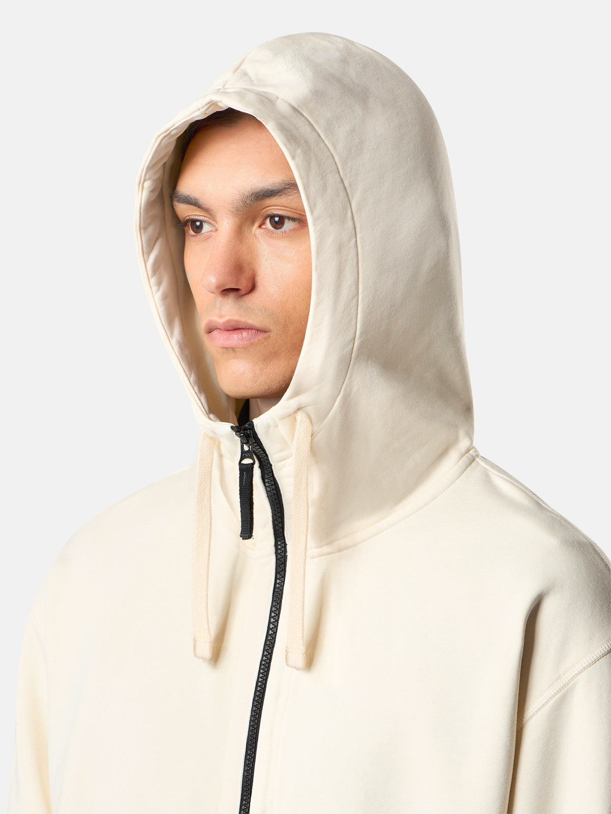 Stone Island Oversized-Fit Zip-Up Hooded Sweatshirt with Pockets 6100009