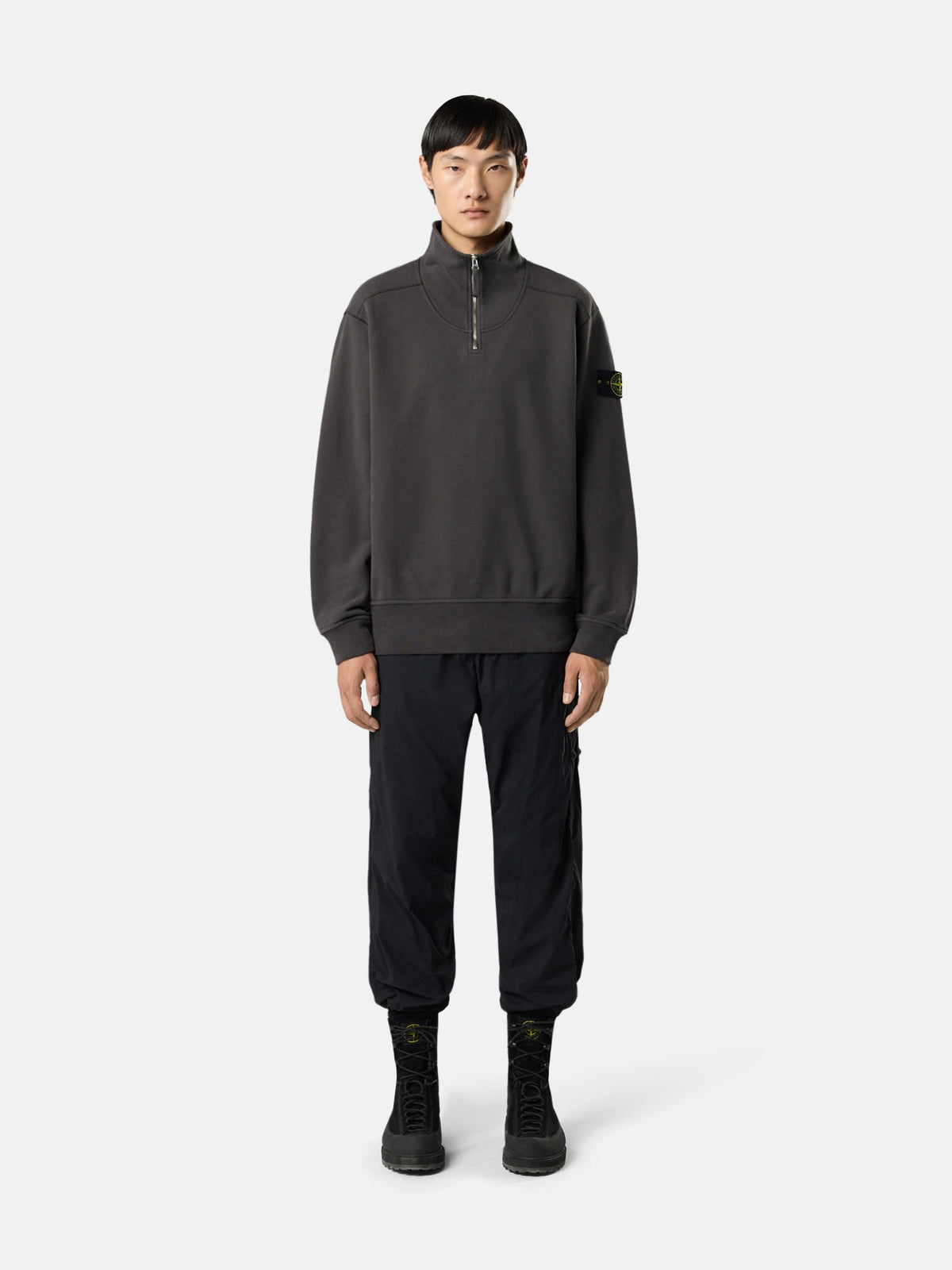 Stone Island Comfort-Fit Half-Zip Sweatshirt with Stand Collar 6100021