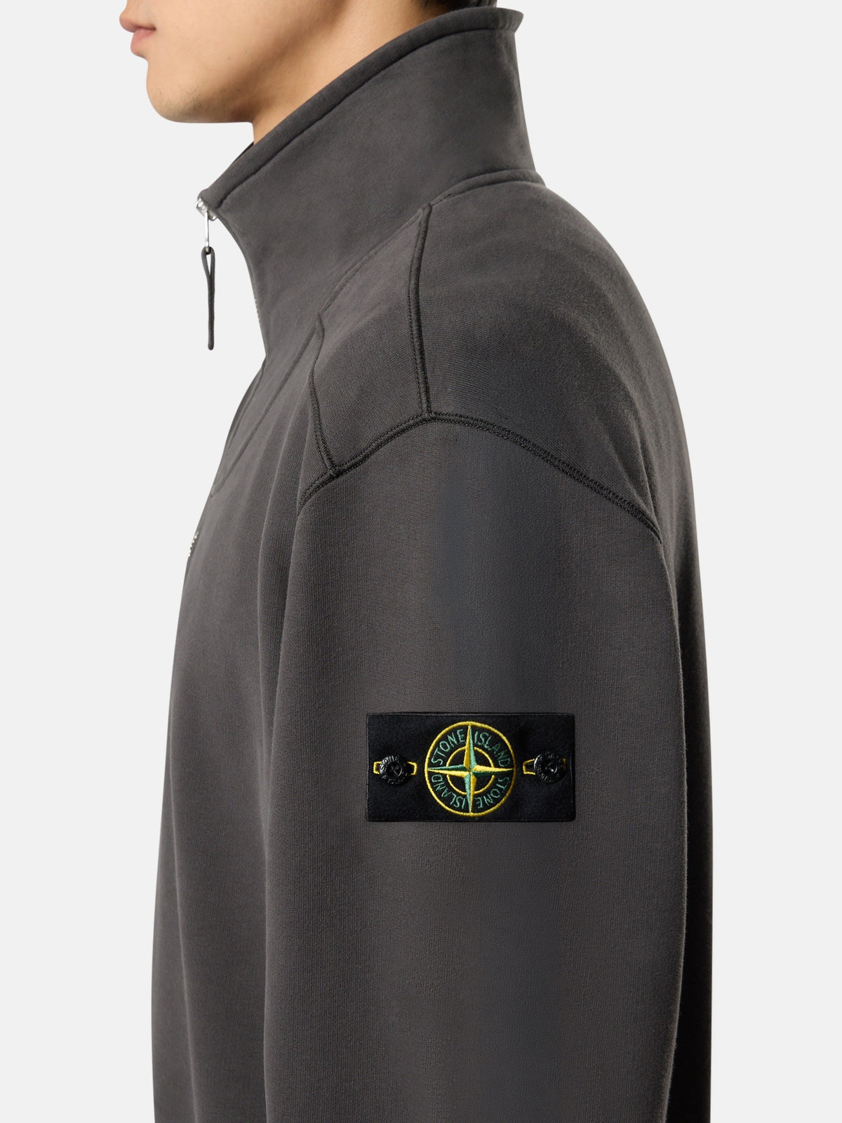 Stone Island Comfort-Fit Half-Zip Sweatshirt with Stand Collar 6100021