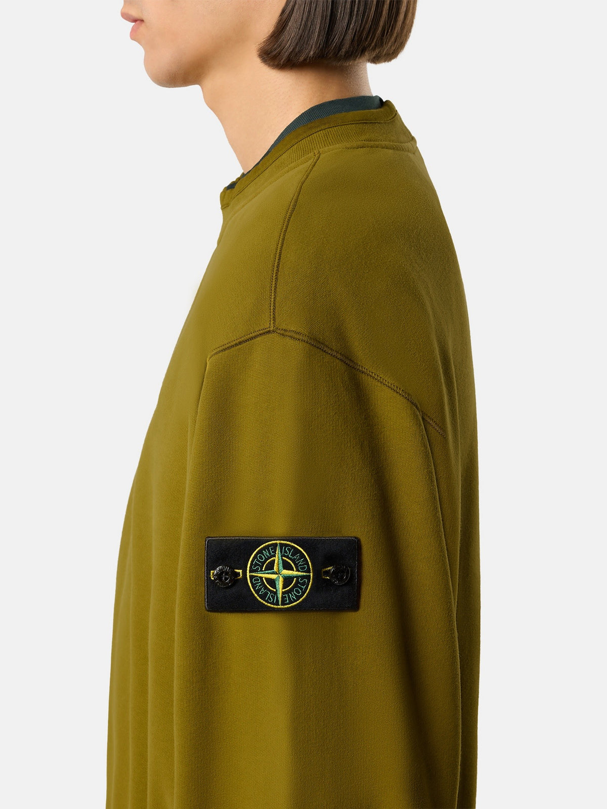 Stone Island Oversized-Fit Crewneck Sweatshirt with Ribbed Trims 6100022