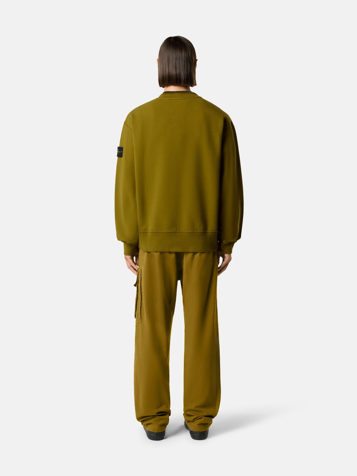 Stone Island Oversized-Fit Crewneck Sweatshirt with Ribbed Trims 6100022