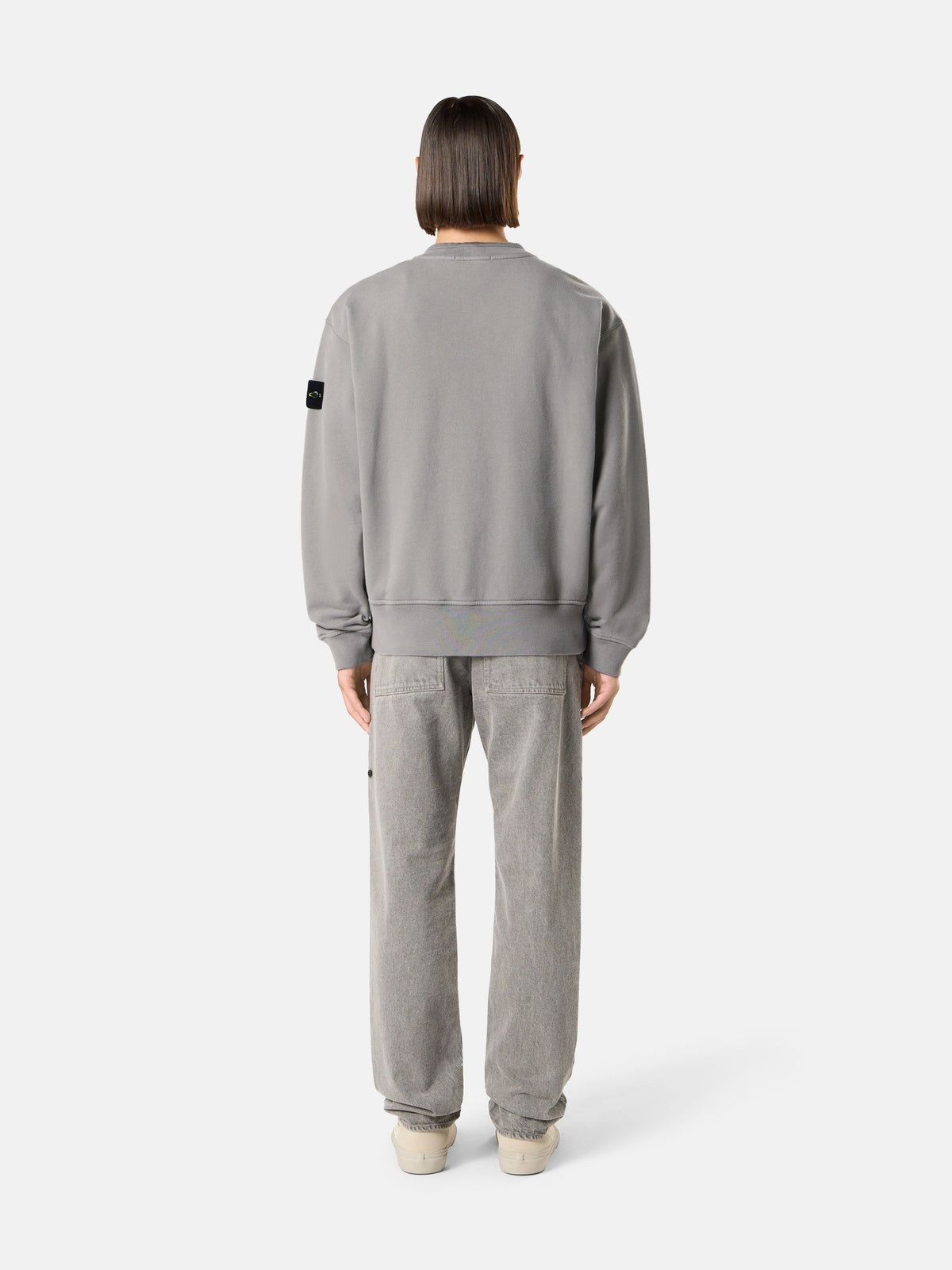 Stone Island Oversized-Fit Crewneck Sweatshirt with Ribbed Trims 6100022