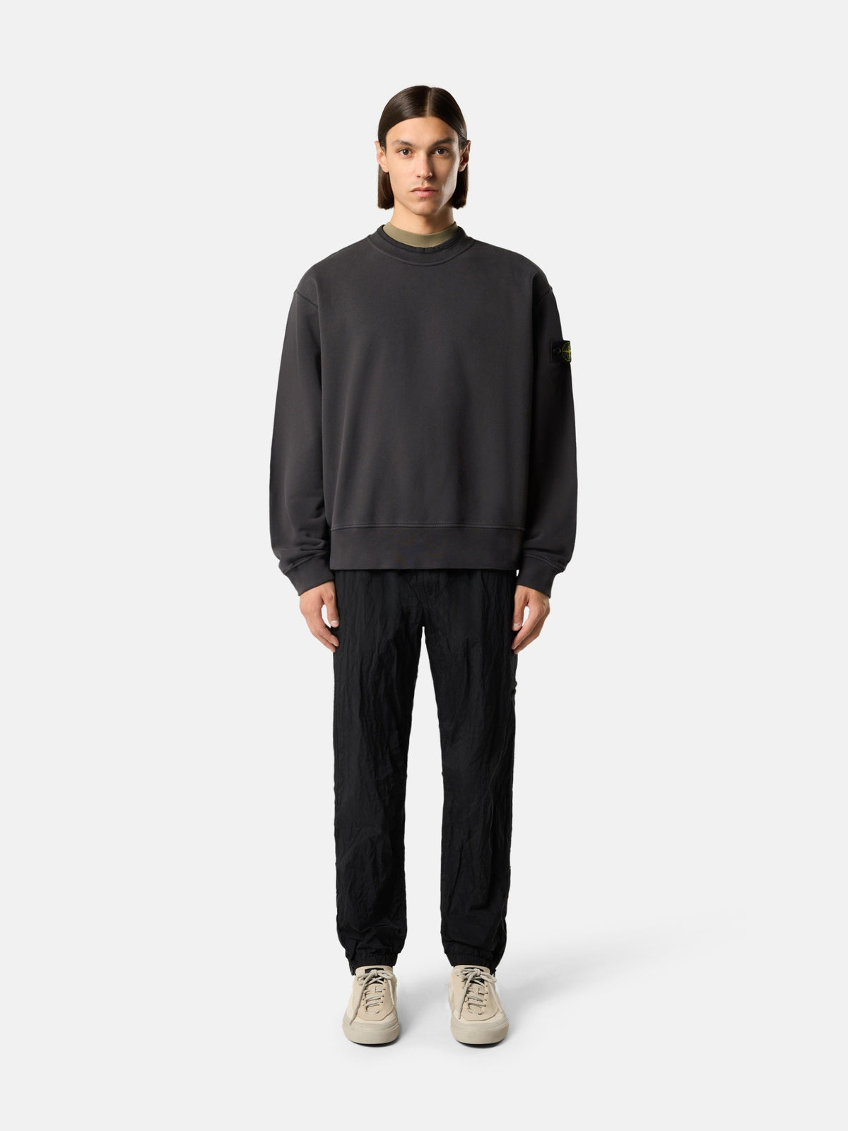 Stone Island Oversized-Fit Crewneck Sweatshirt with Ribbed Trims 6100022
