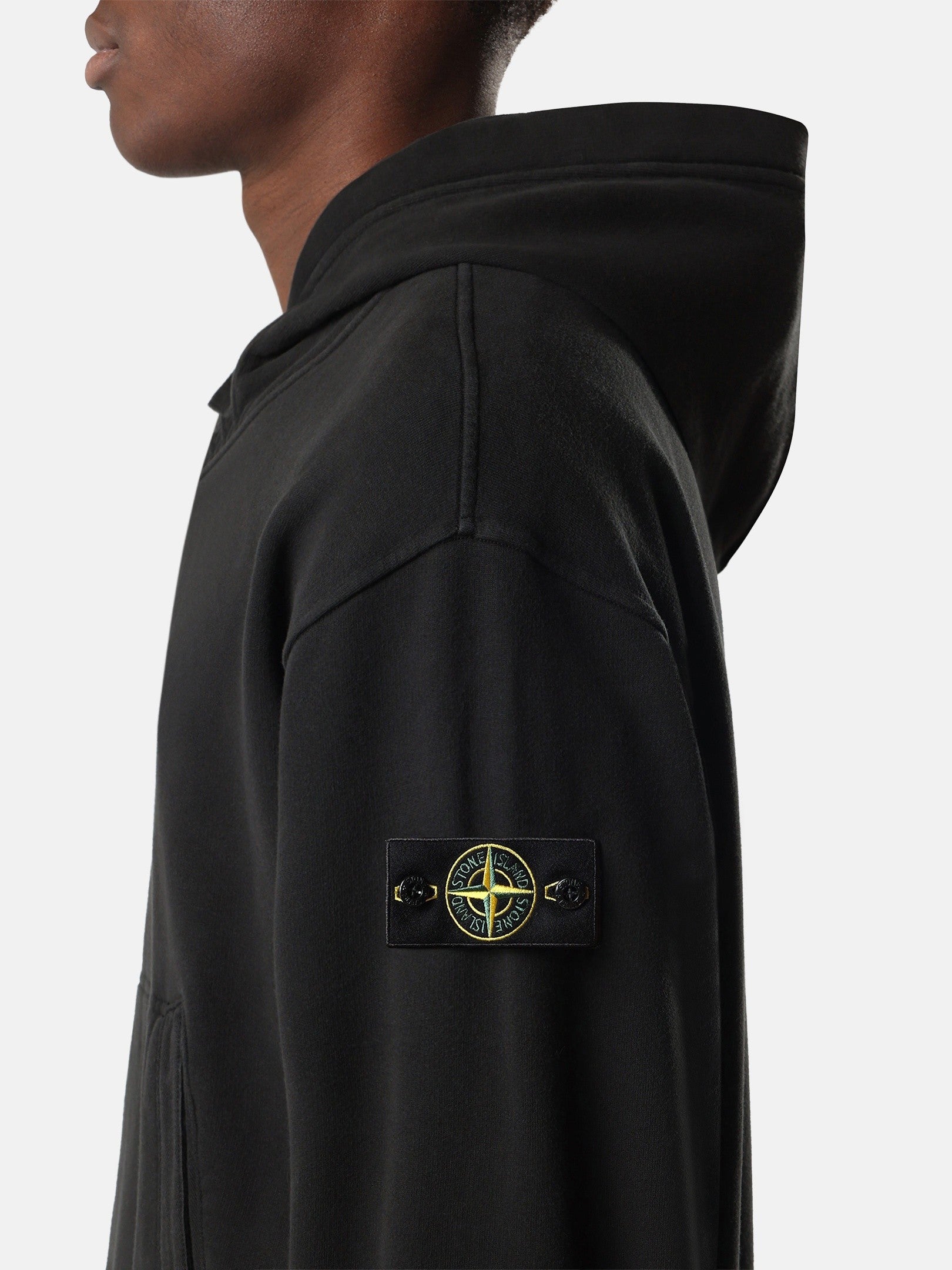 Stone Island Oversized-Fit Zip-Up Hooded Sweatshirt with Pouch Pocket 6100023