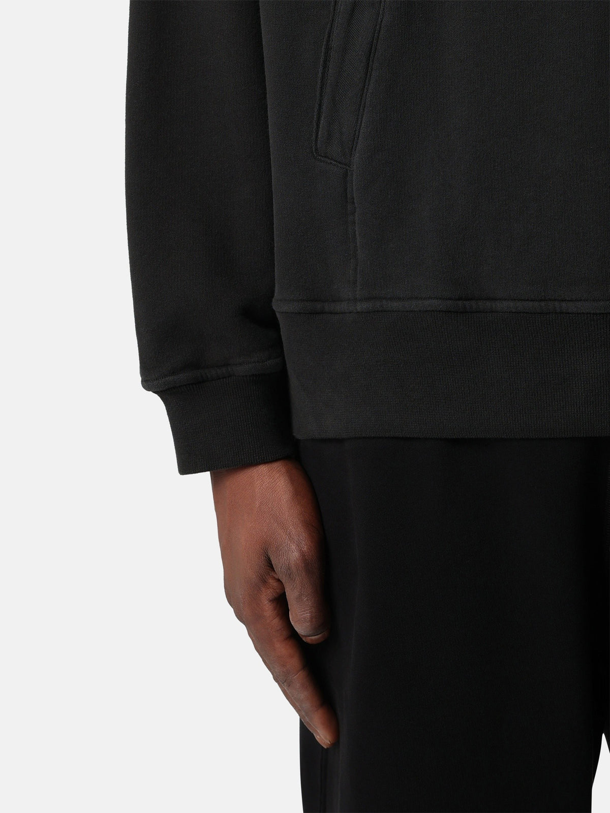 Stone Island Oversized-Fit Zip-Up Hooded Sweatshirt with Pouch Pocket 6100023