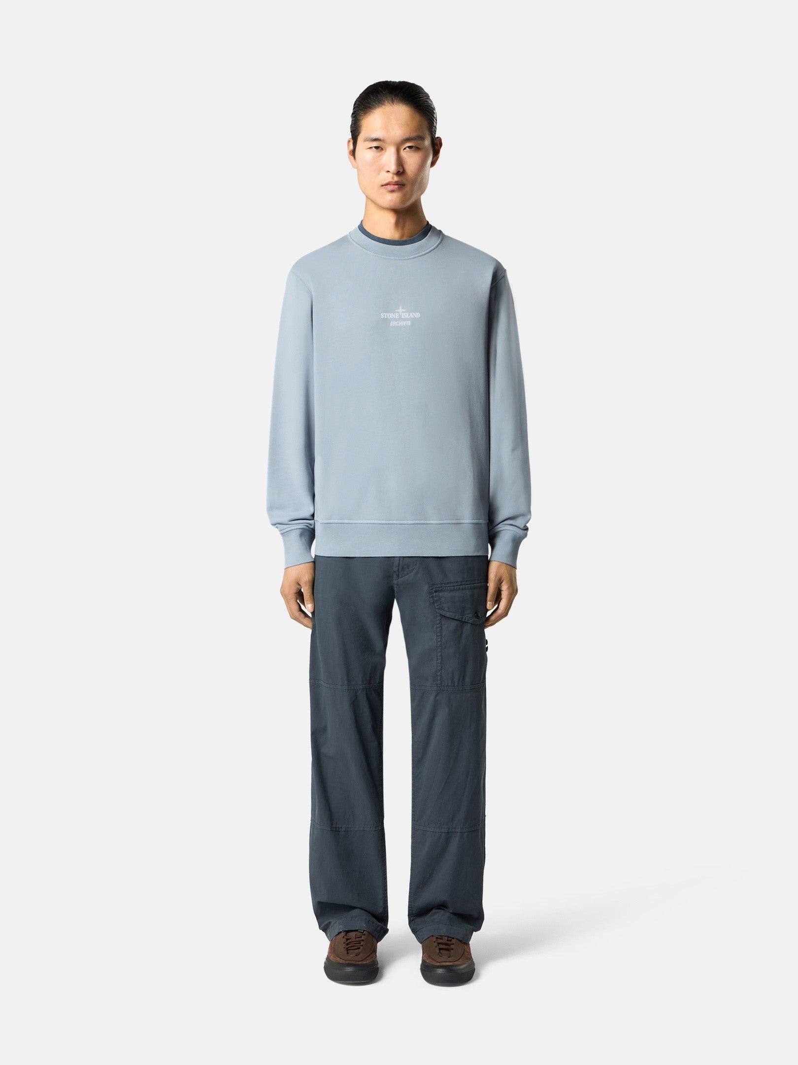 Stone Island Regular-Fit Crewneck Sweatshirt with Seasonal 'archivio' Print 6100046