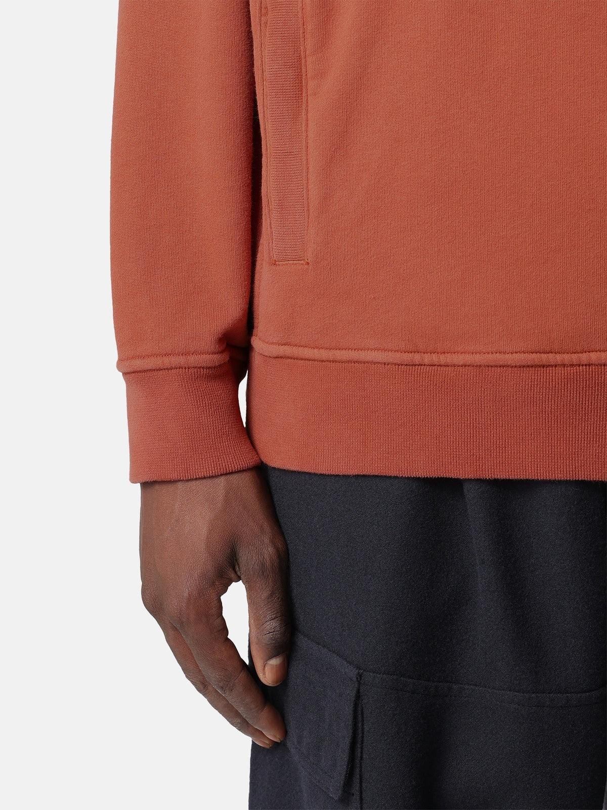 Stone Island Regular-Fit Hooded Sweatshirt with Thumbhole Cuffs 6100048