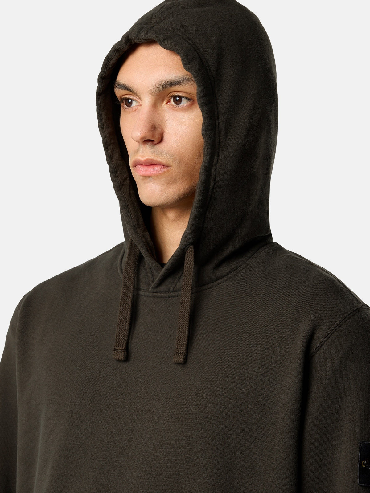 Stone Island Regular-Fit Hooded Sweatshirt with Thumbhole Cuffs 6100048
