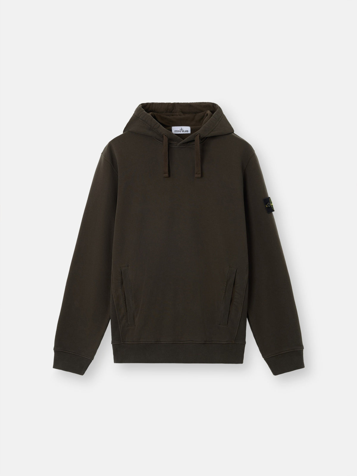 Stone Island Regular-Fit Hooded Sweatshirt with Thumbhole Cuffs 6100048