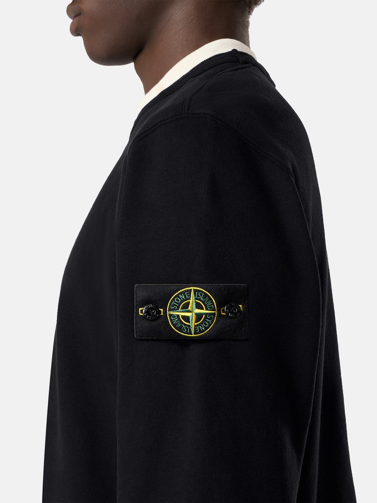Stone Island Regular-Fit Crewneck Sweatshirt with Ribbed Inserts 6100049