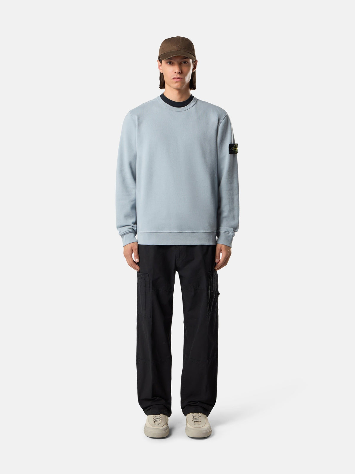 Stone Island Regular-Fit Crewneck Sweatshirt with Ribbed Inserts 6100049