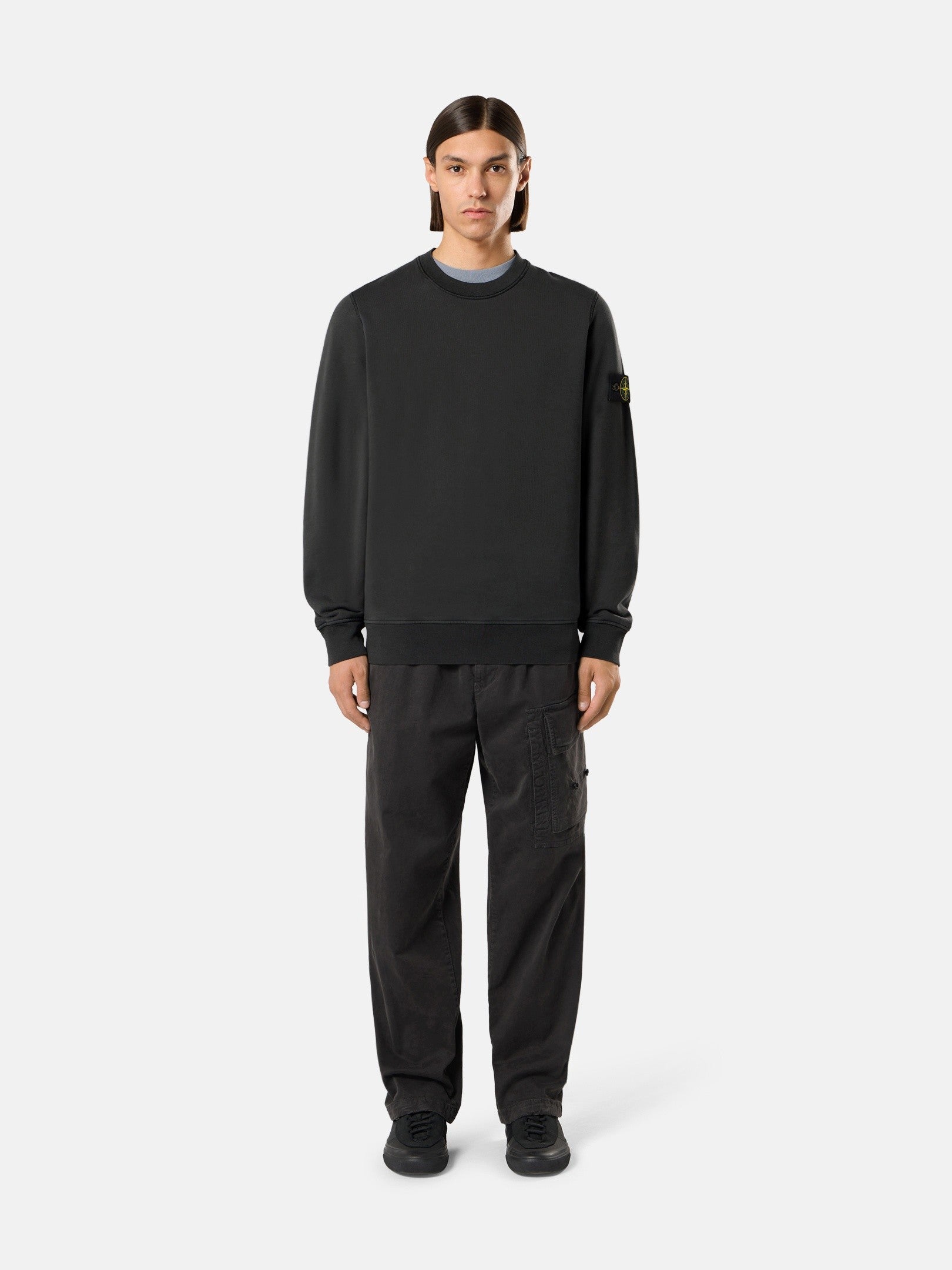 Stone Island Regular-Fit Crewneck Sweatshirt with Raglan Sleeves 6100060