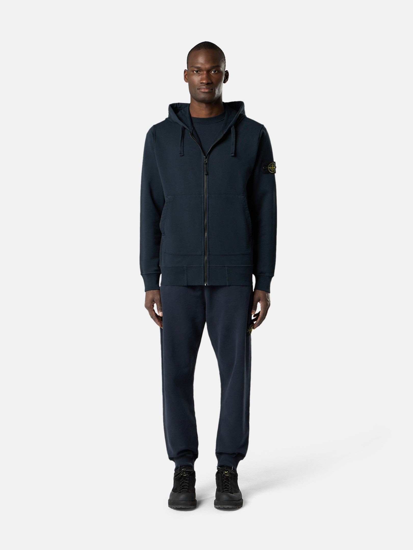 Stone Island Regular-Fit Zip-Up Hooded Sweatshirt with Pockets 6100061