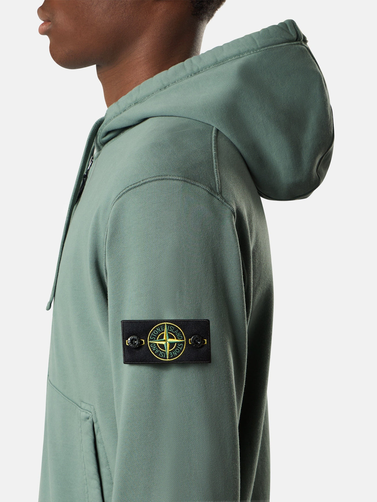 Stone Island Regular-Fit Zip-Up Hooded Sweatshirt with Pockets 6100061