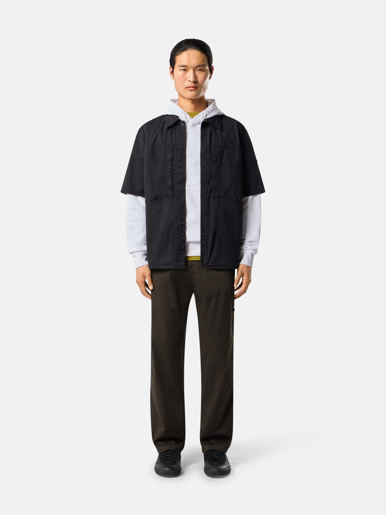 Stone Island Regular-Fit Hooded Sweatshirt with Pouch Pocket 6100062